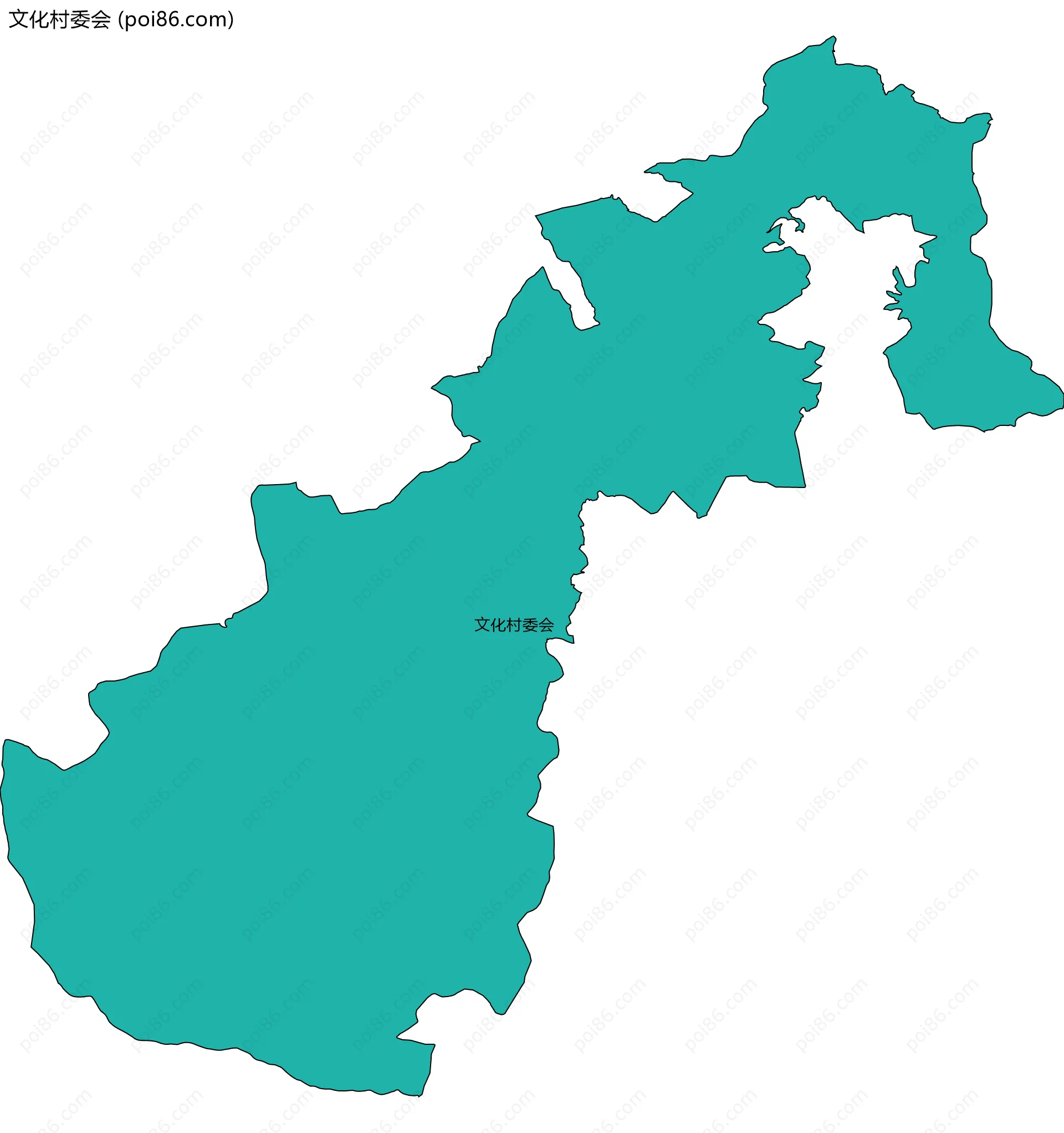 文化村委会边界地图