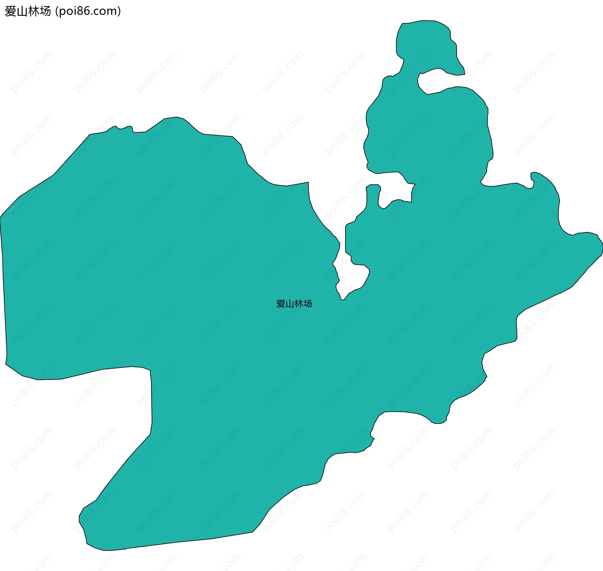 爱山林场边界地图