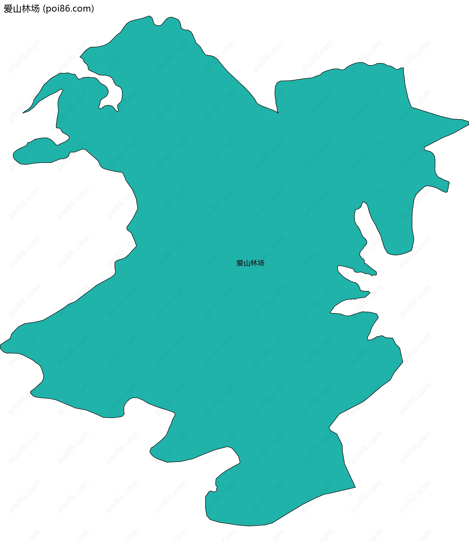 爱山林场边界地图