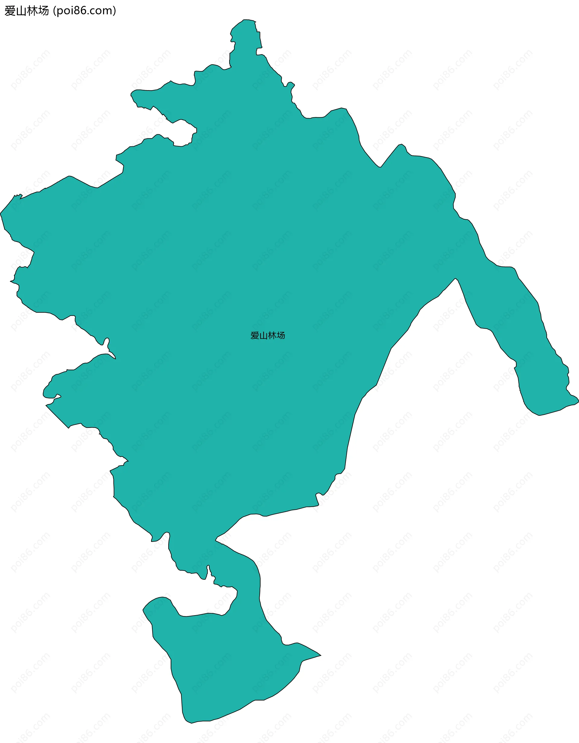 爱山林场边界地图