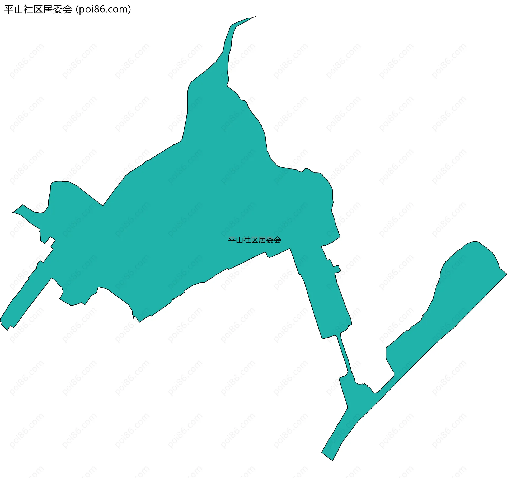 平山社区居委会边界地图