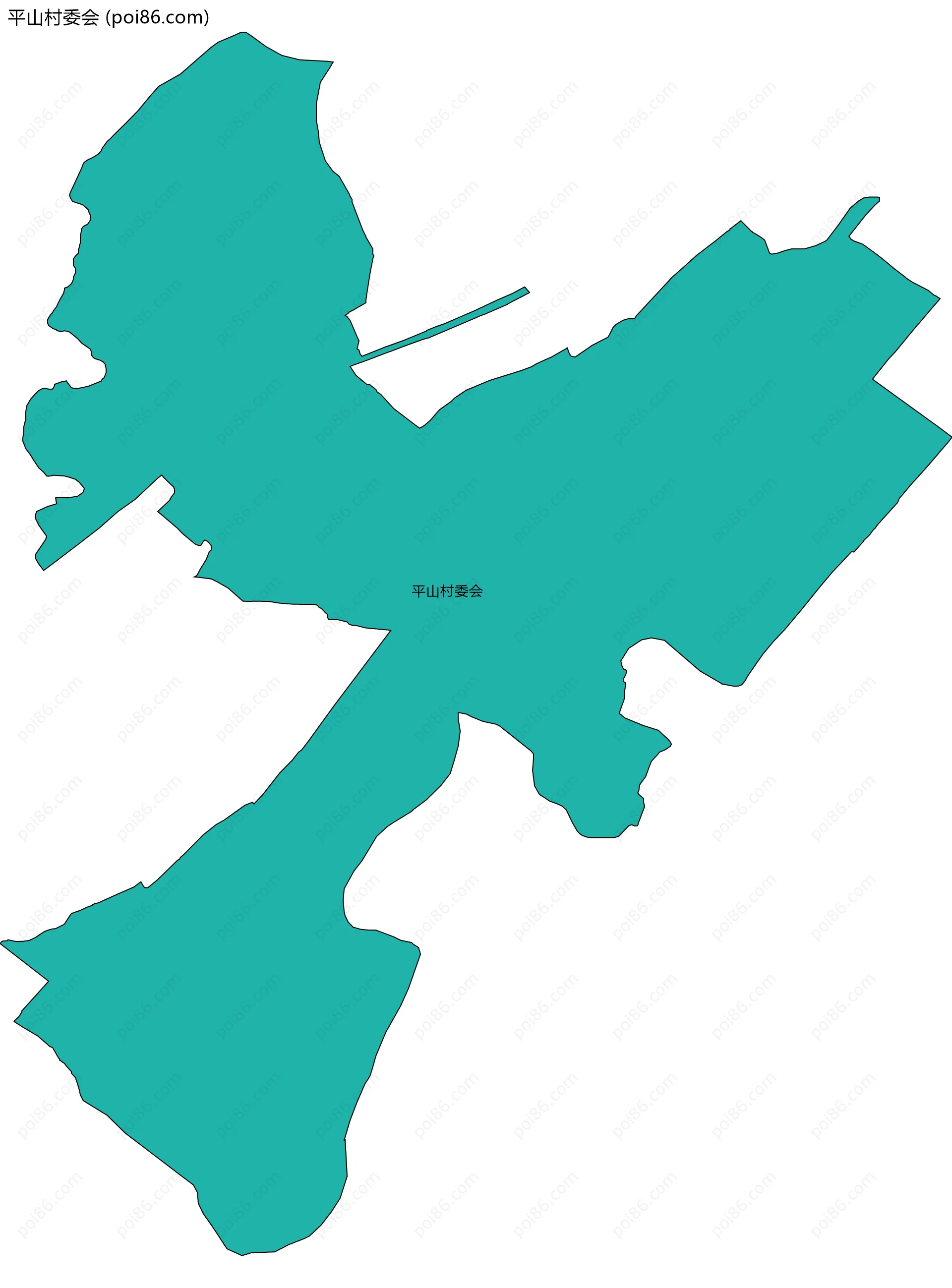 平山村委会边界地图
