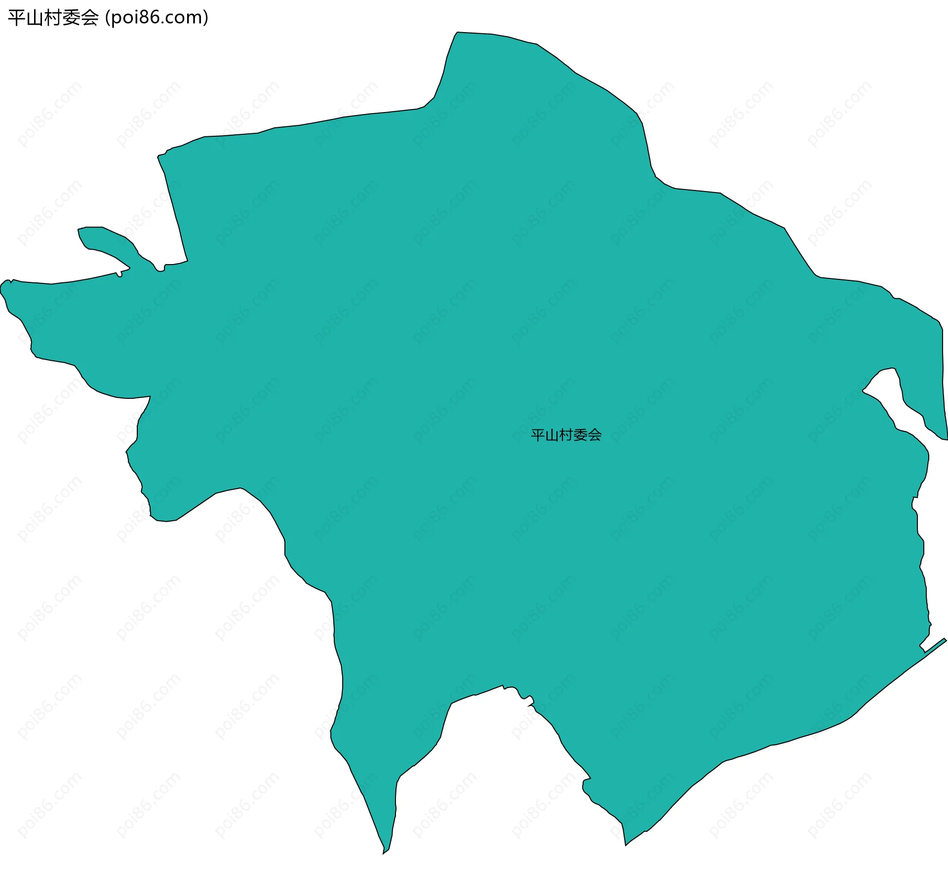 平山村委会边界地图