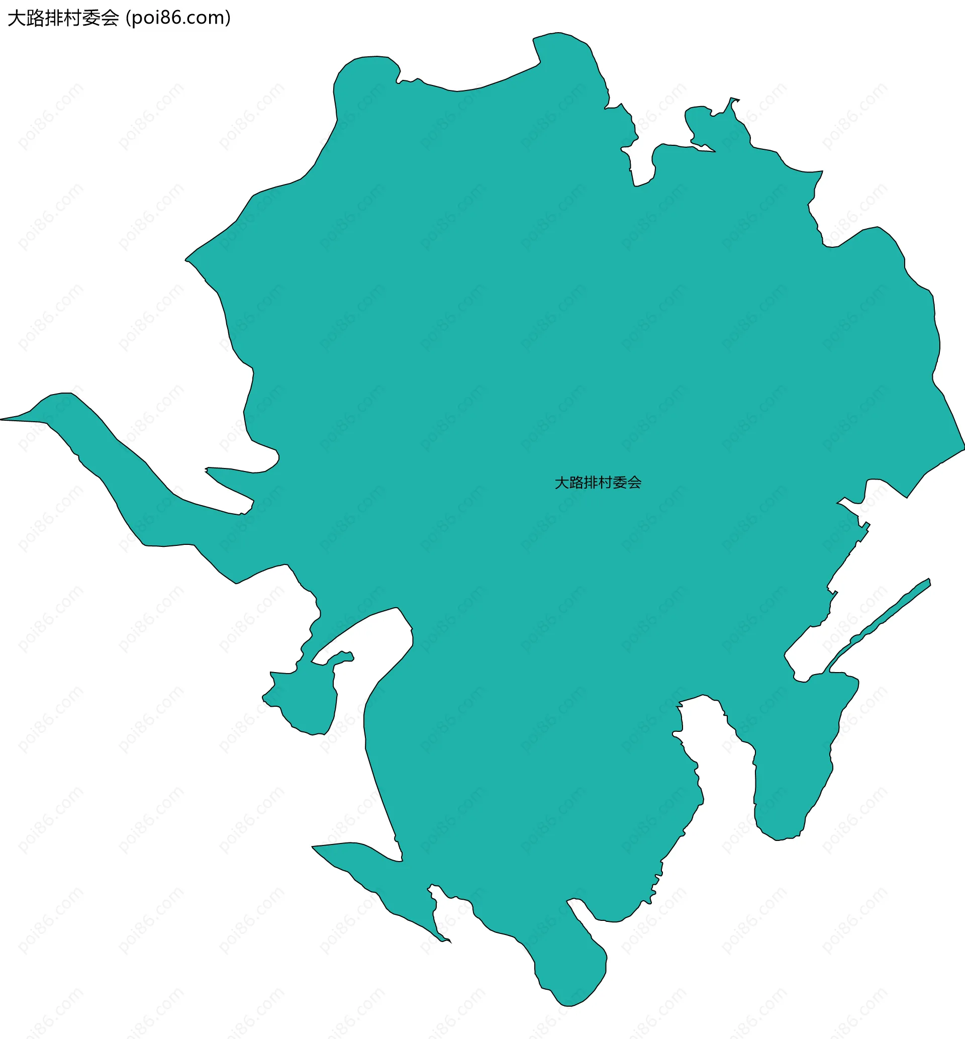 大路排村委会边界地图