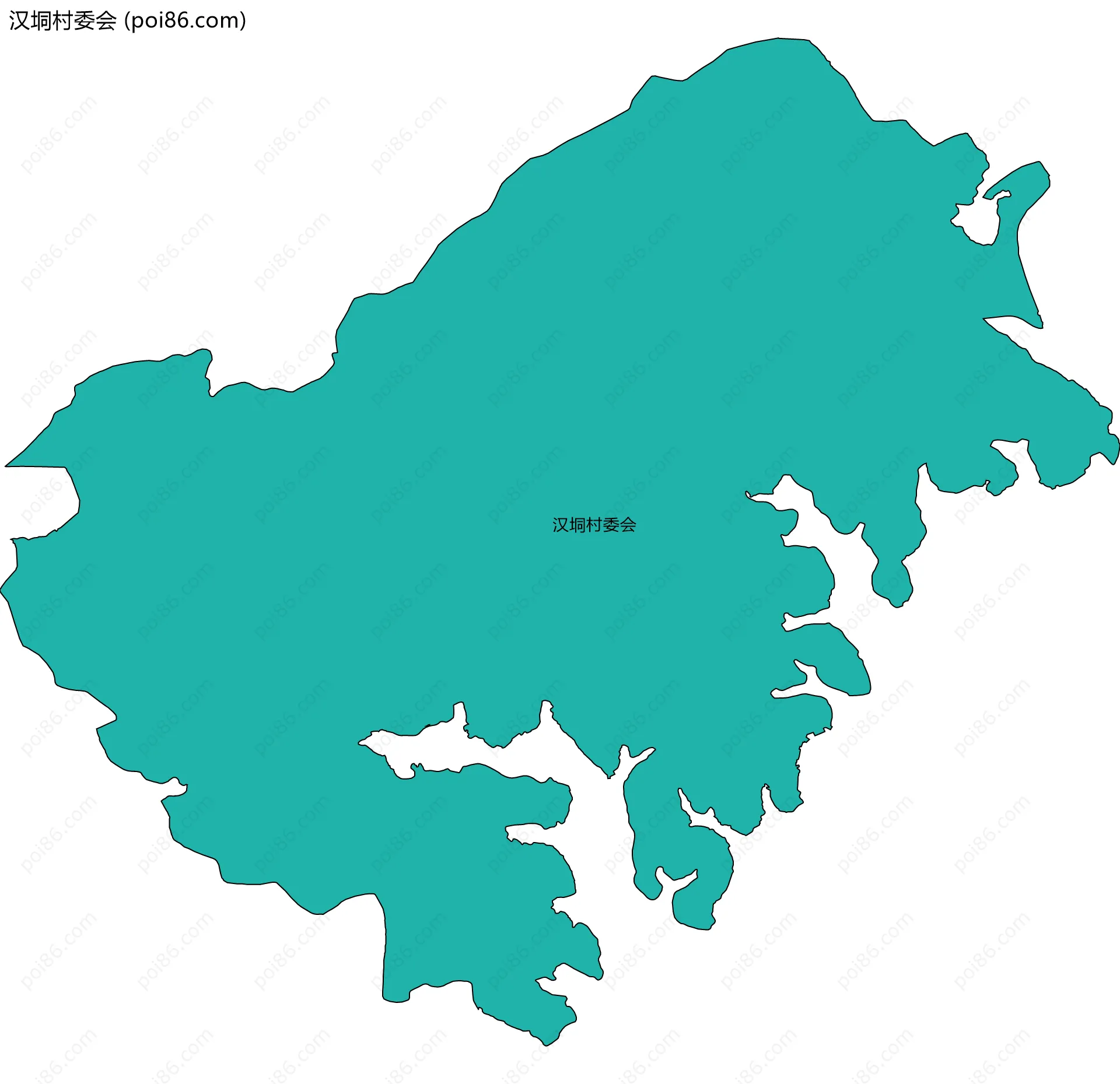 汉垌村委会边界地图