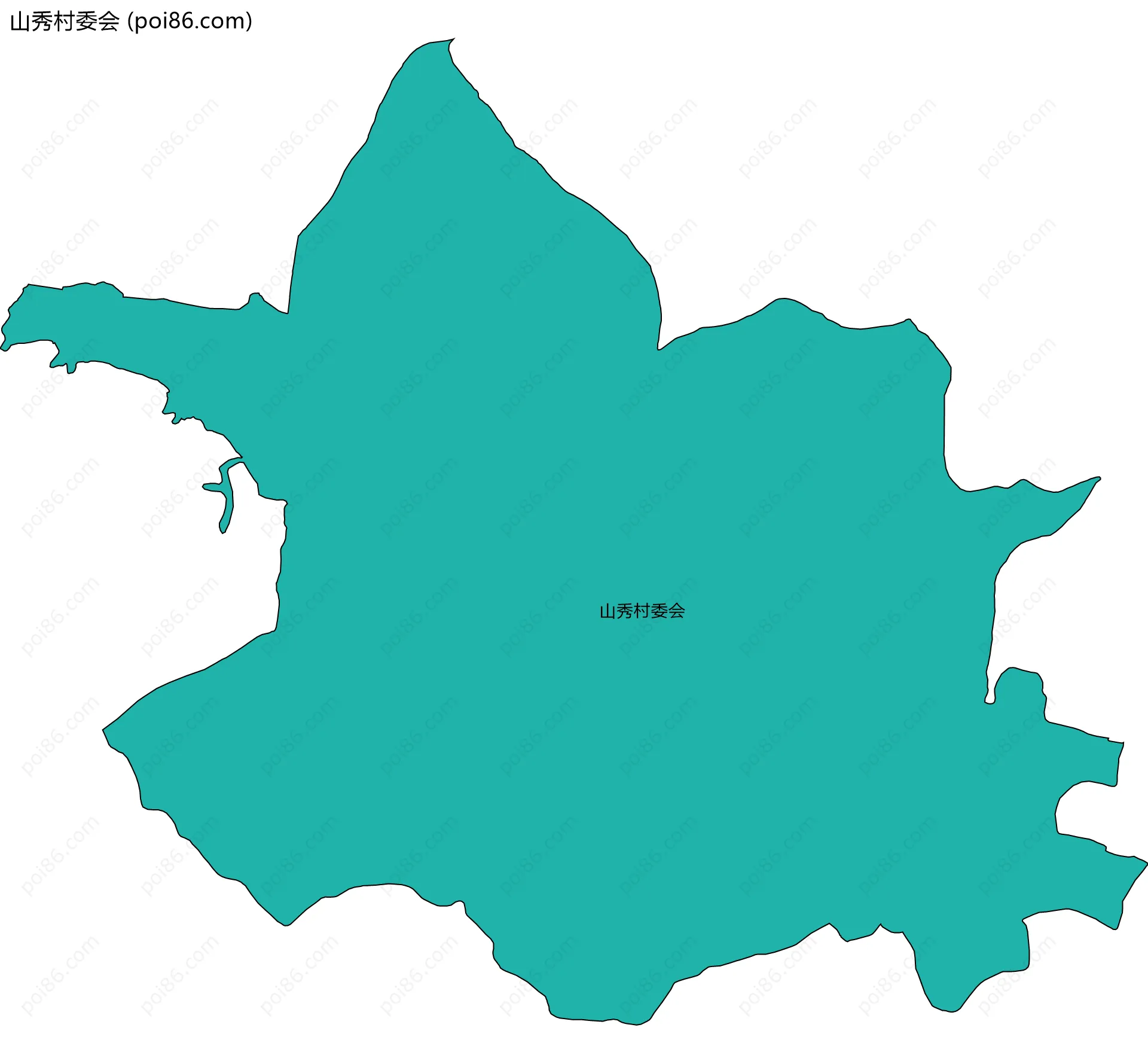 山秀村委会边界地图