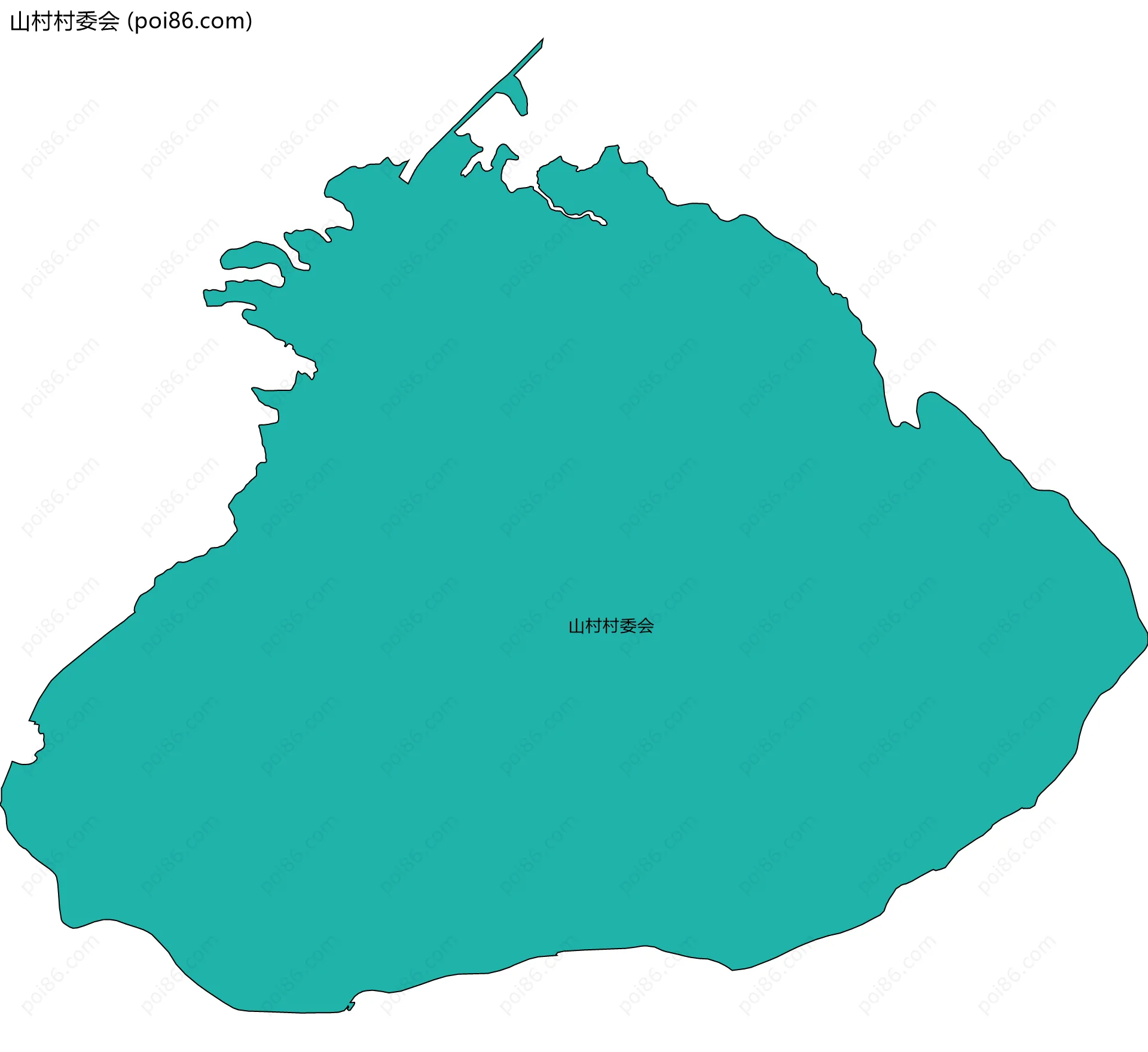 山村村委会边界地图