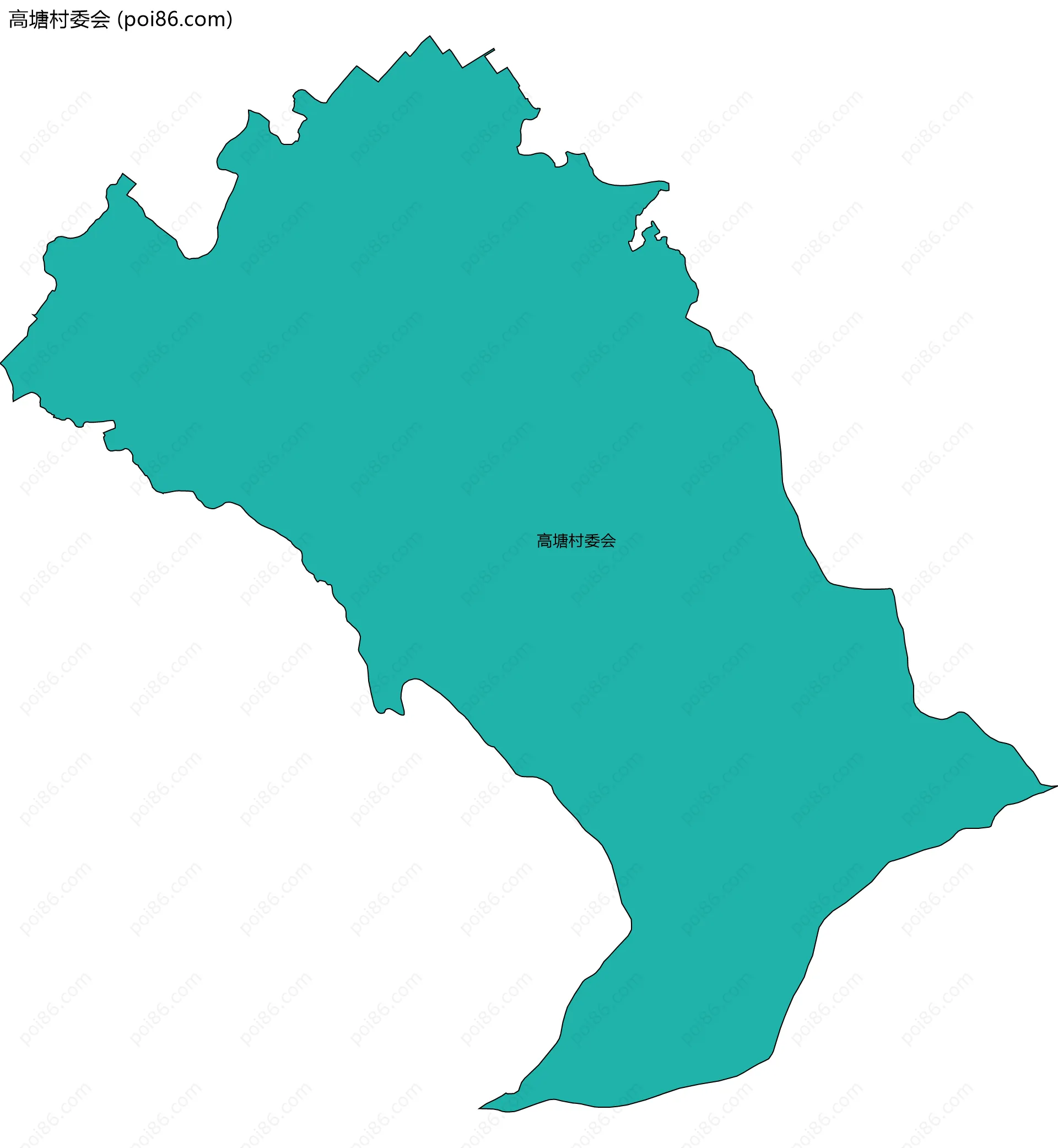 高塘村委会边界地图