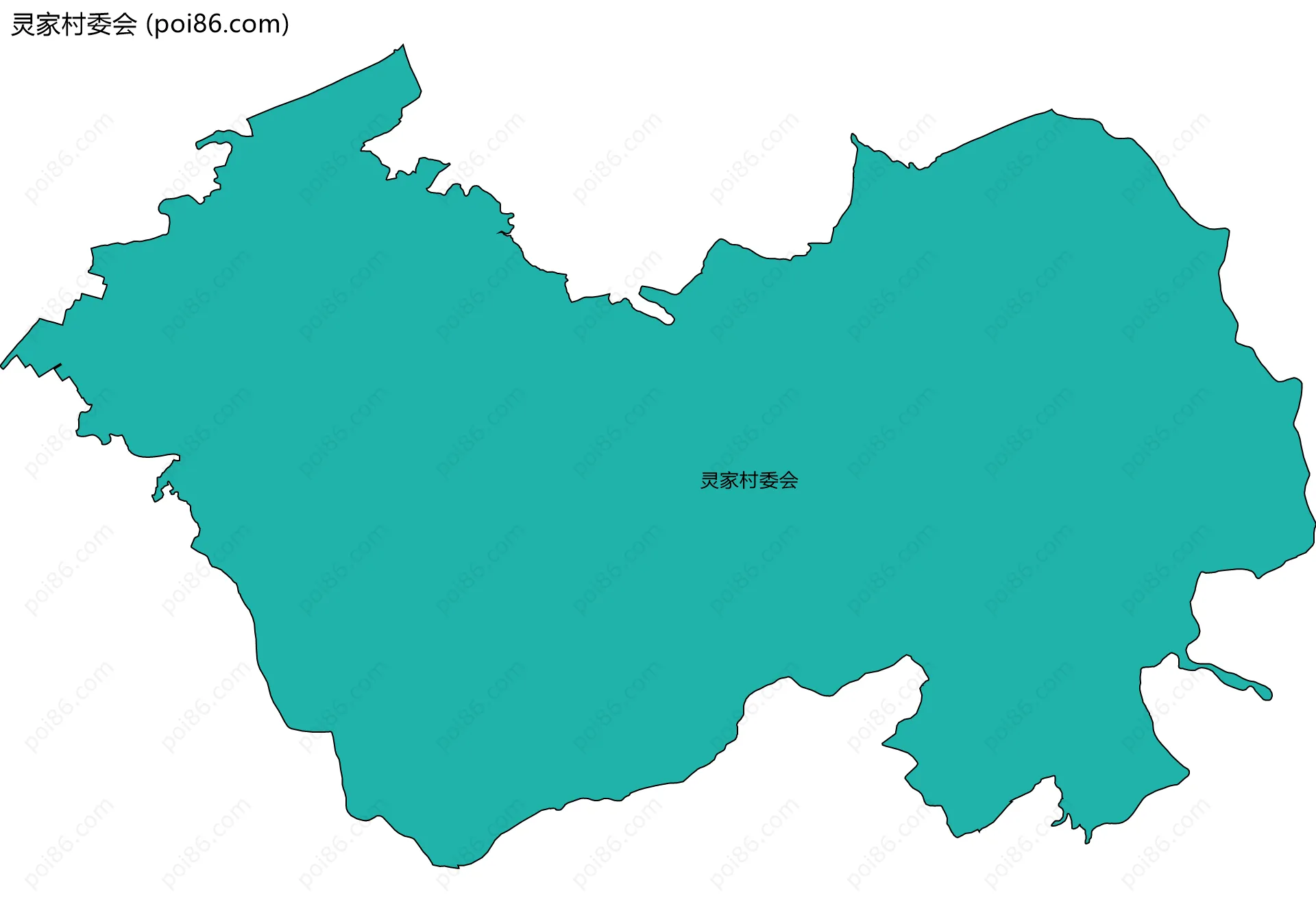 灵家村委会边界地图