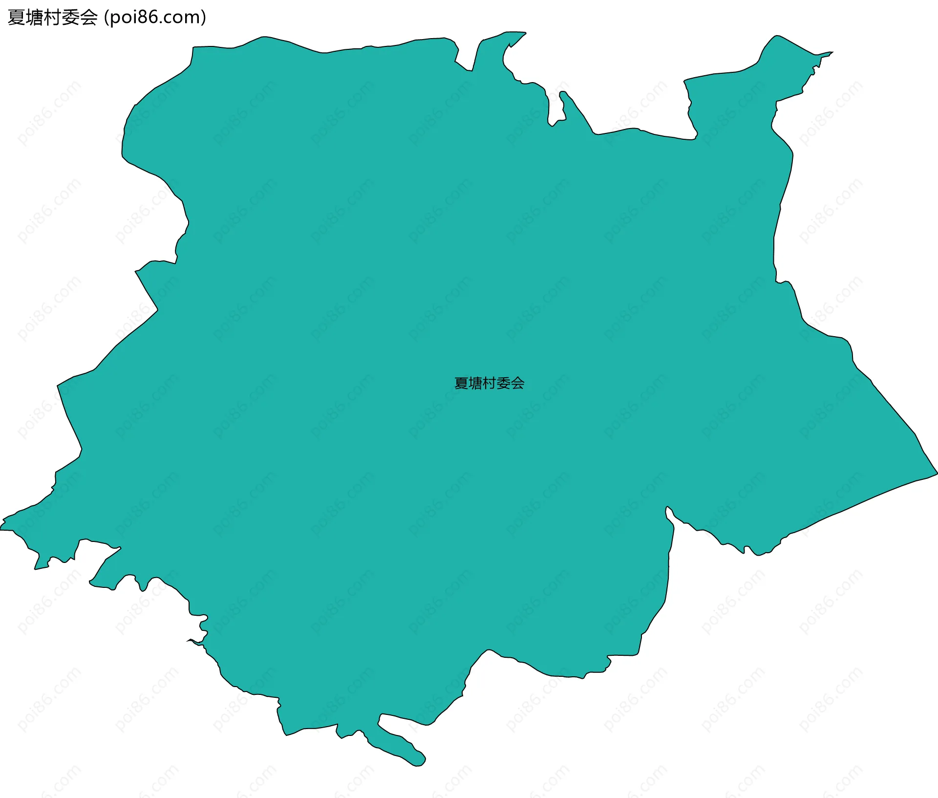 夏塘村委会边界地图