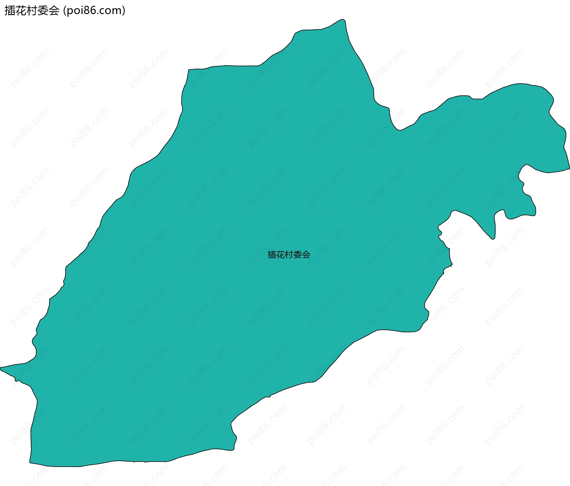 插花村委会边界地图