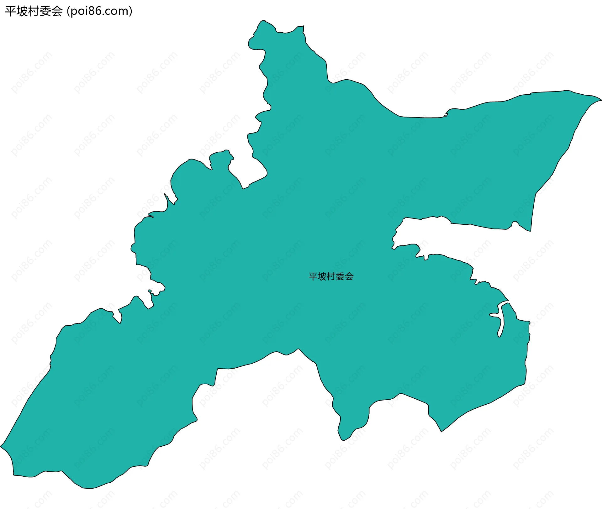 平坡村委会边界地图