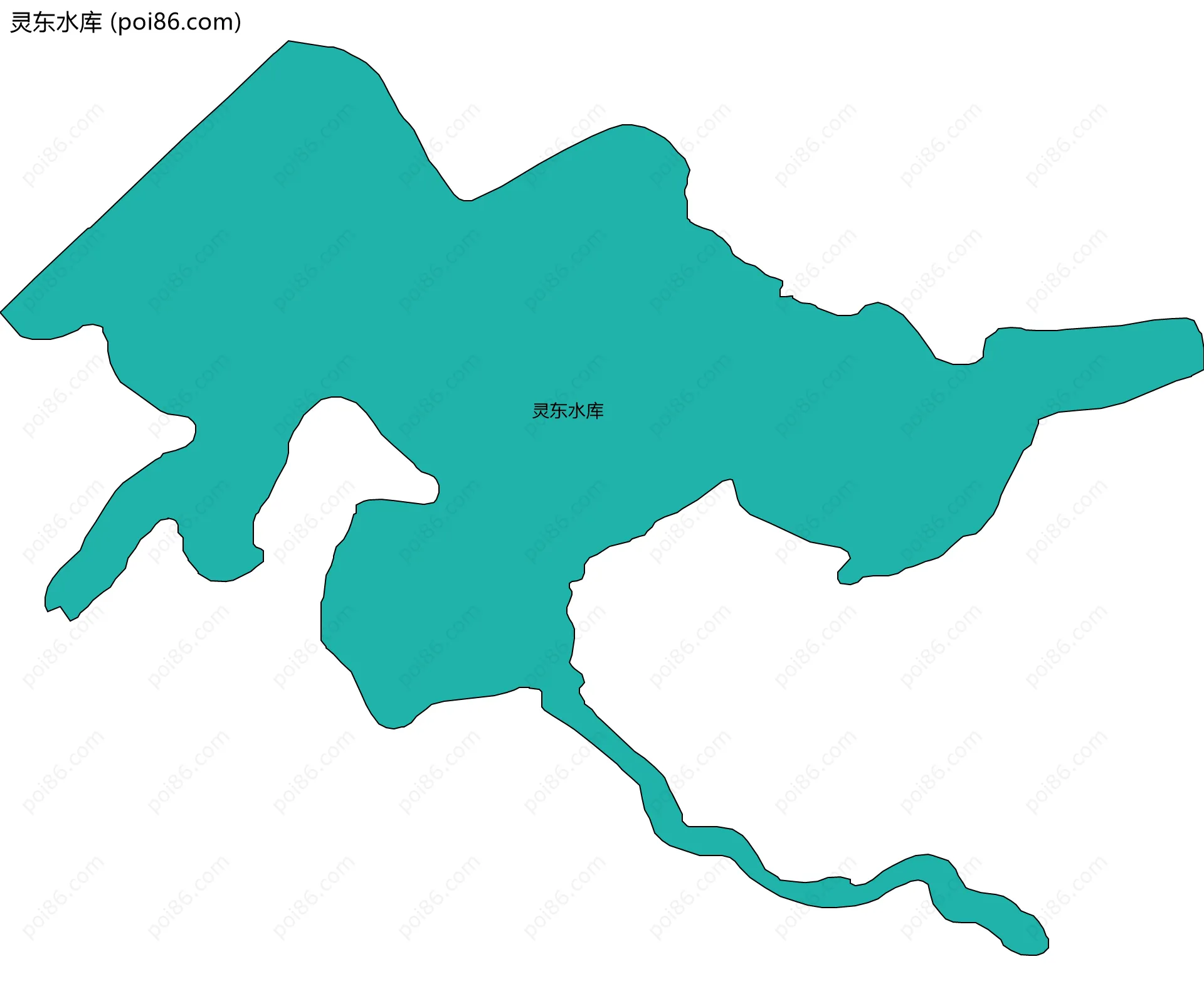 灵东水库边界地图