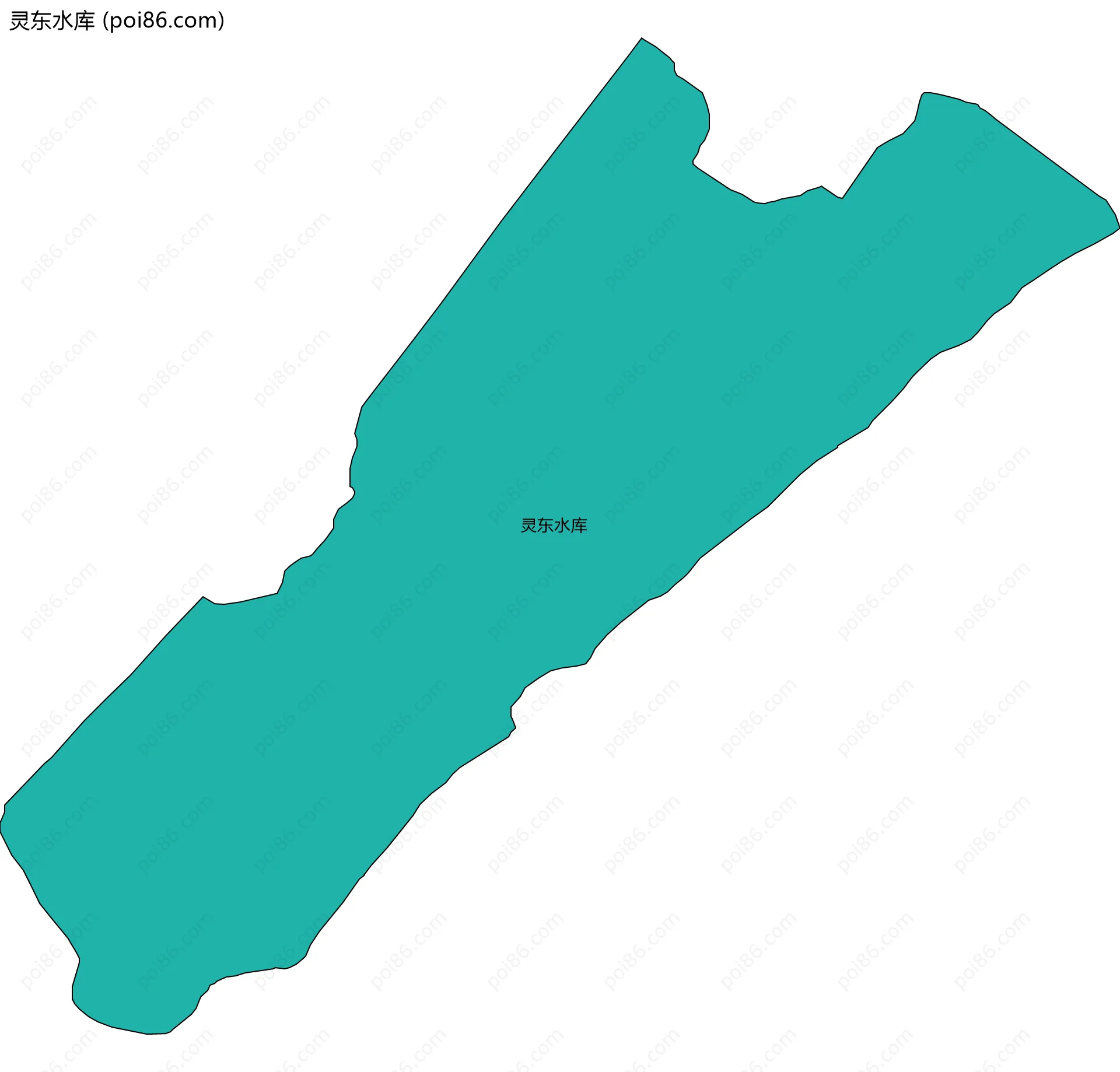 灵东水库边界地图