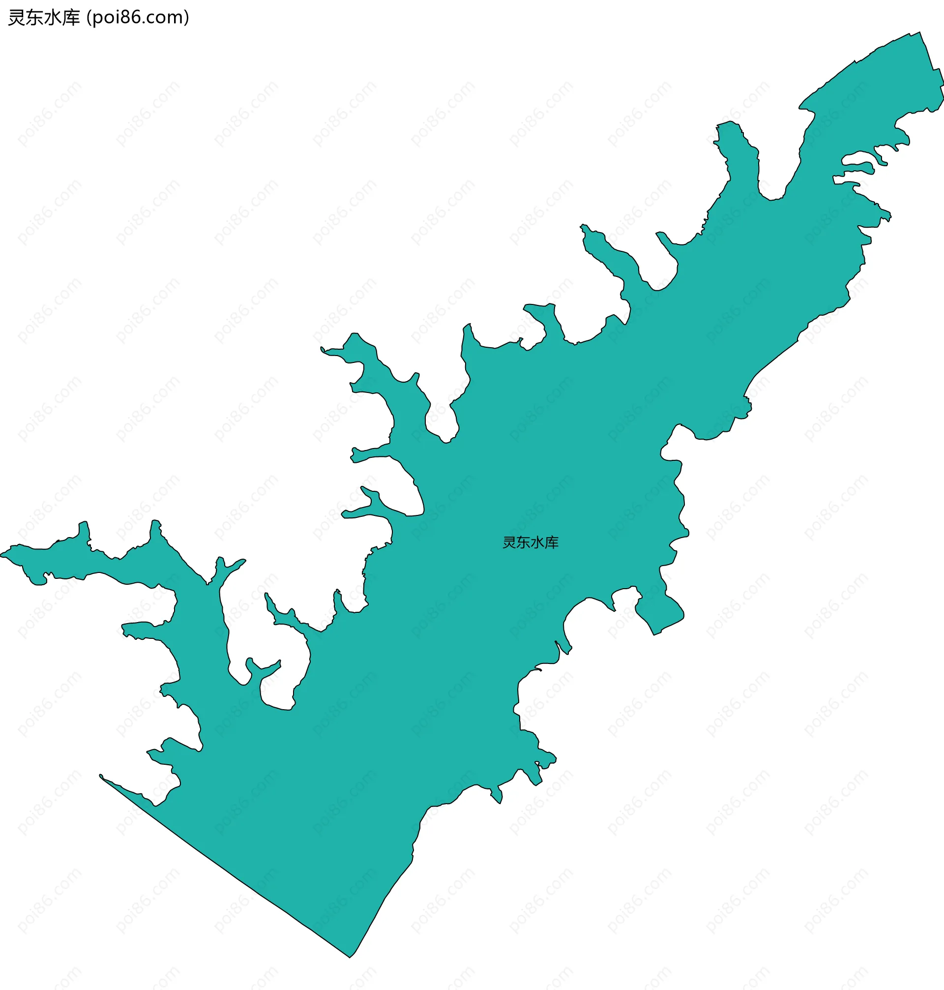 灵东水库边界地图