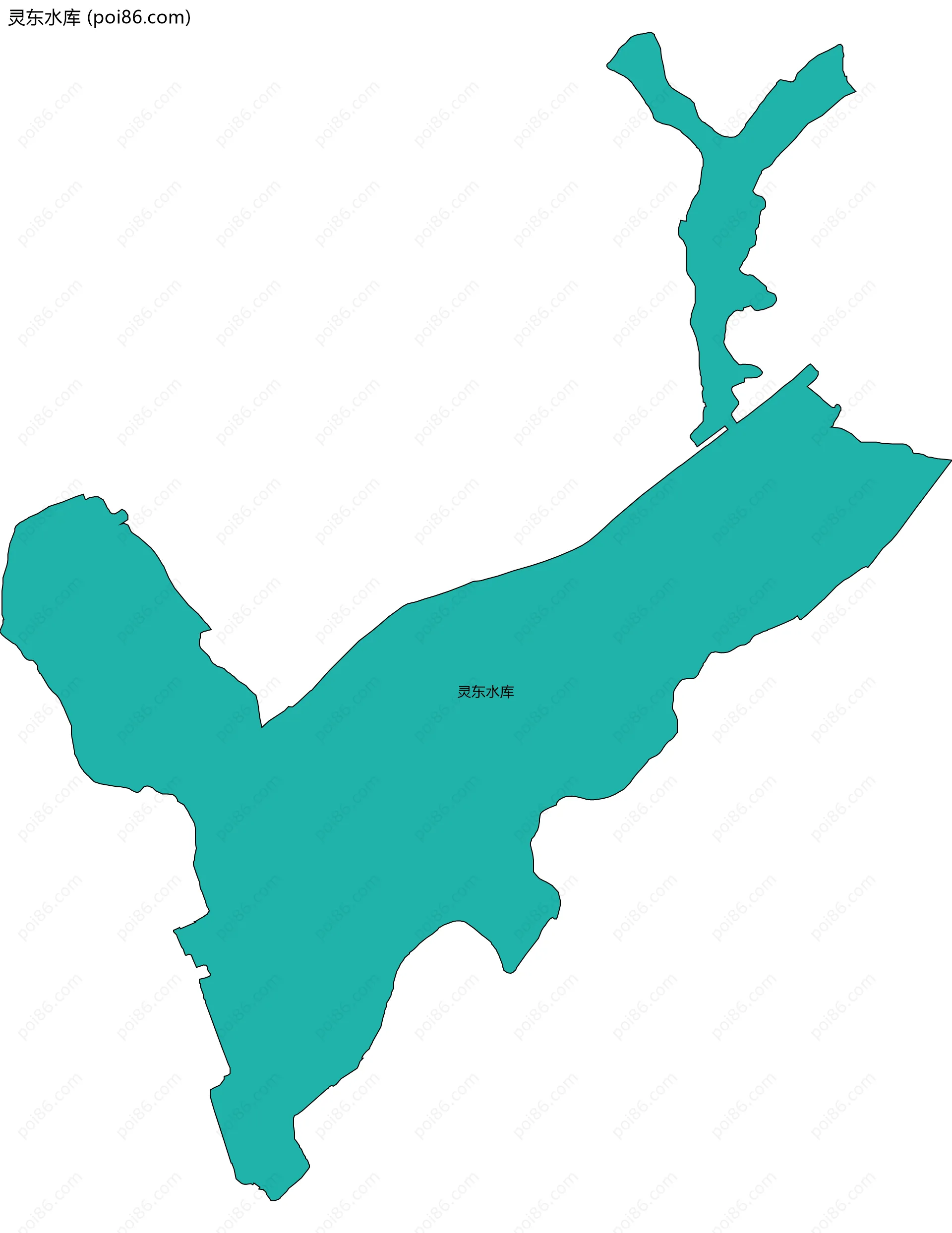 灵东水库边界地图