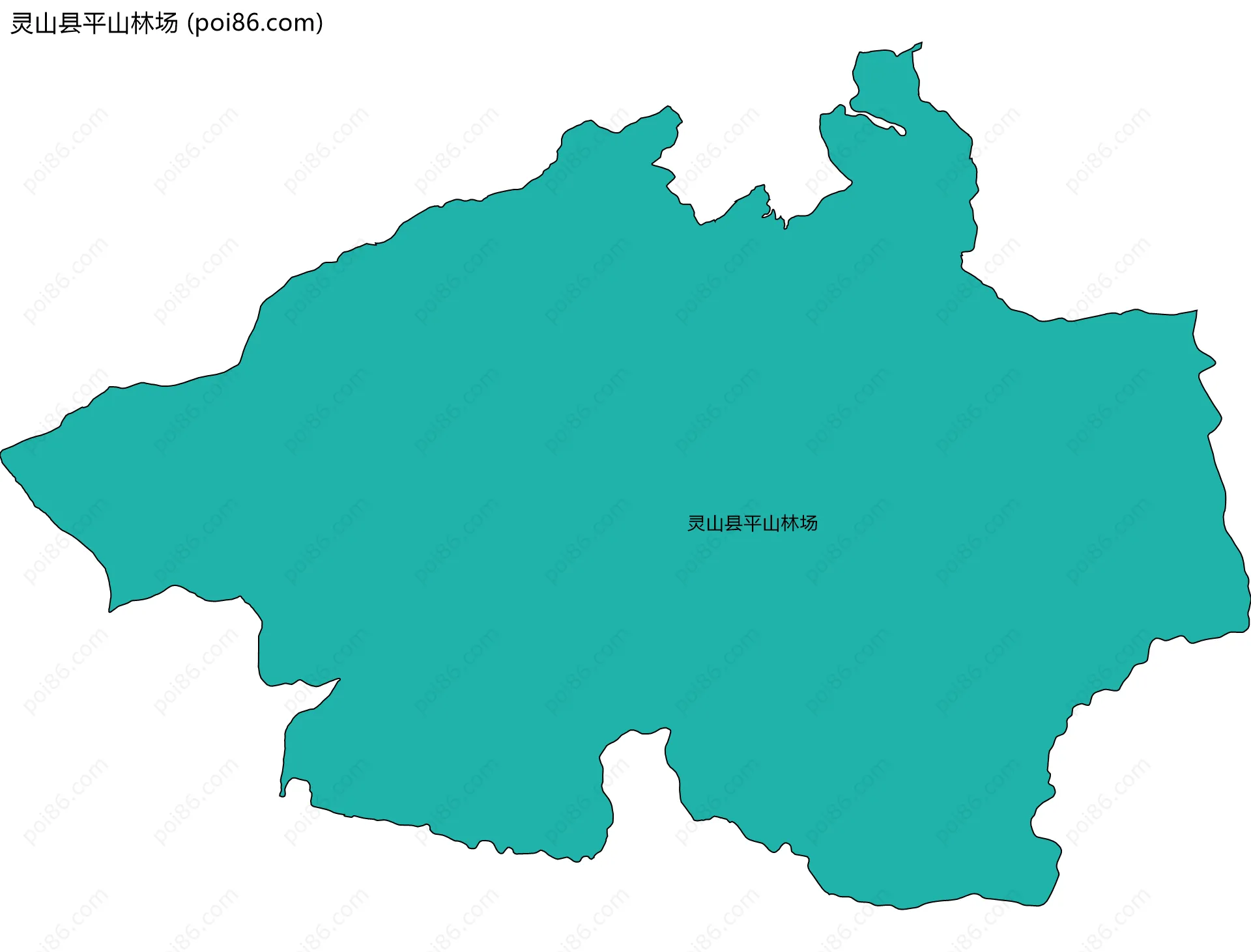 灵山县平山林场边界地图