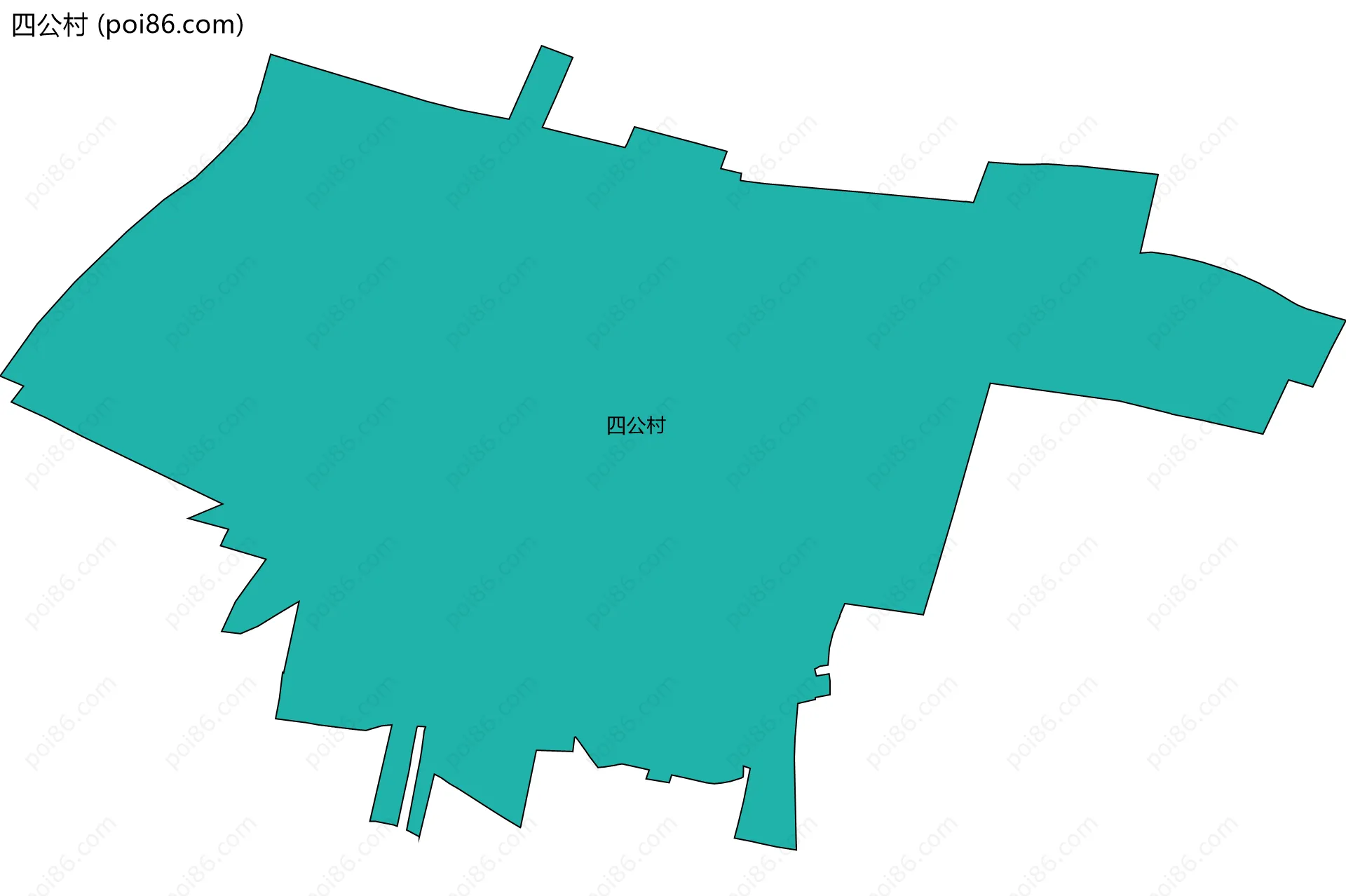 四公村边界地图