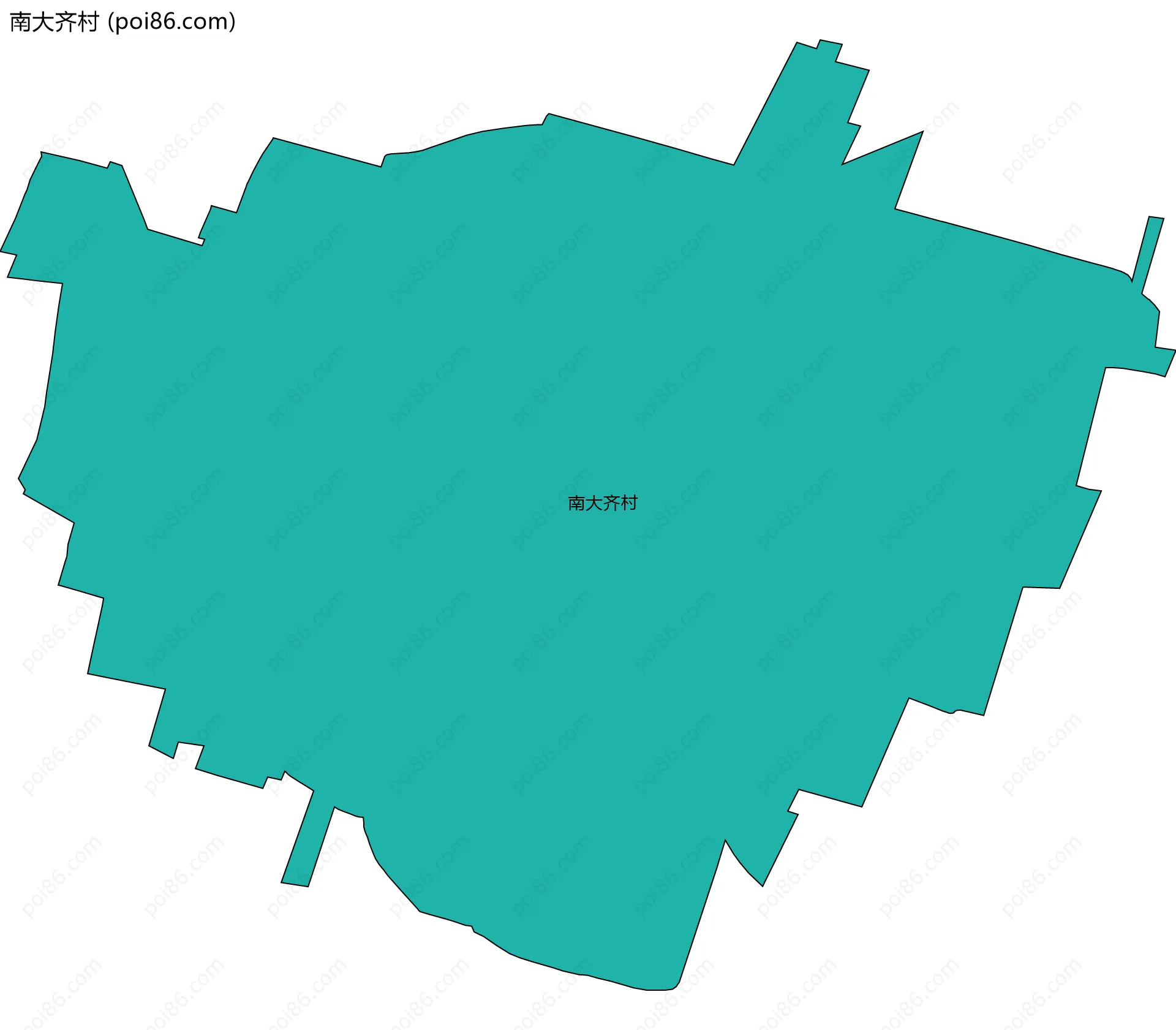 南大齐村边界地图