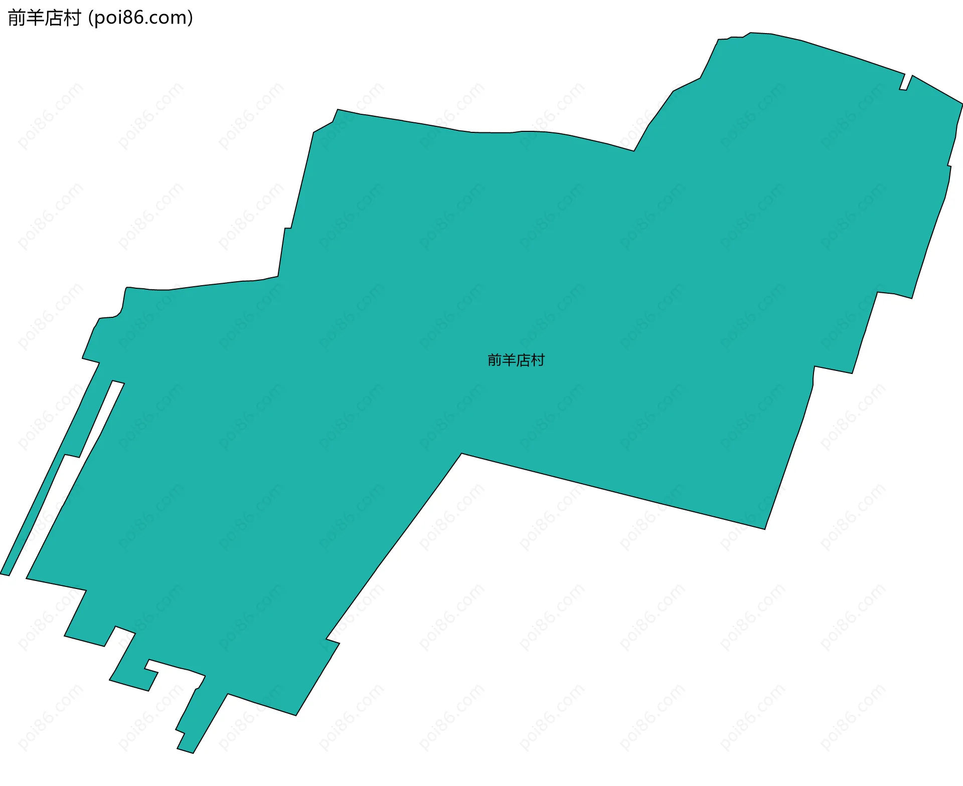 前羊店村边界地图