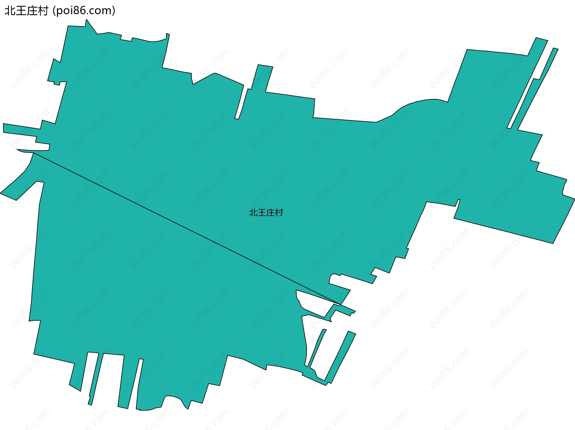 北王庄村边界地图