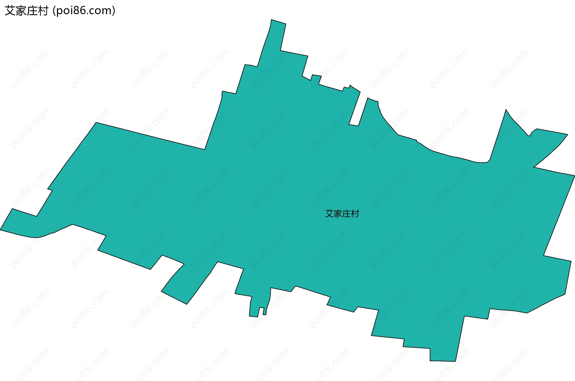 艾家庄村边界地图