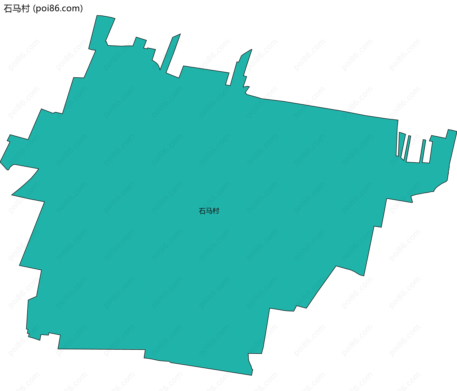 石马村边界地图