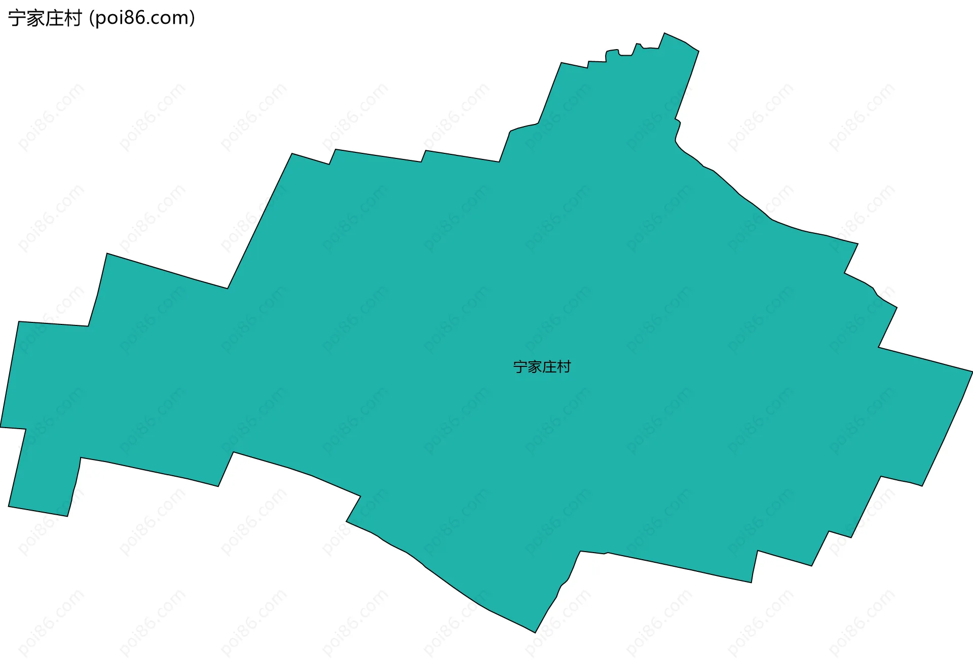 宁家庄村边界地图