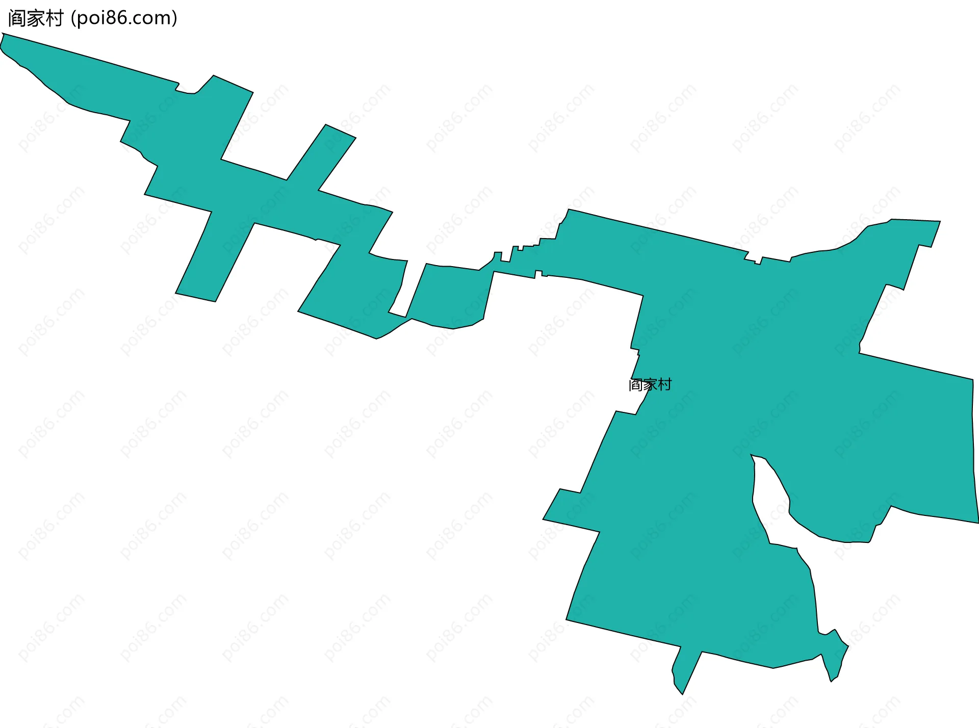 阎家村边界地图