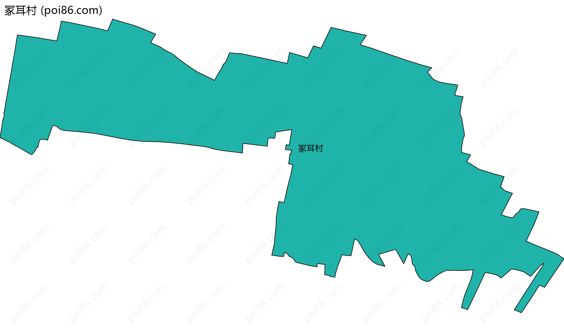 冢耳村边界地图