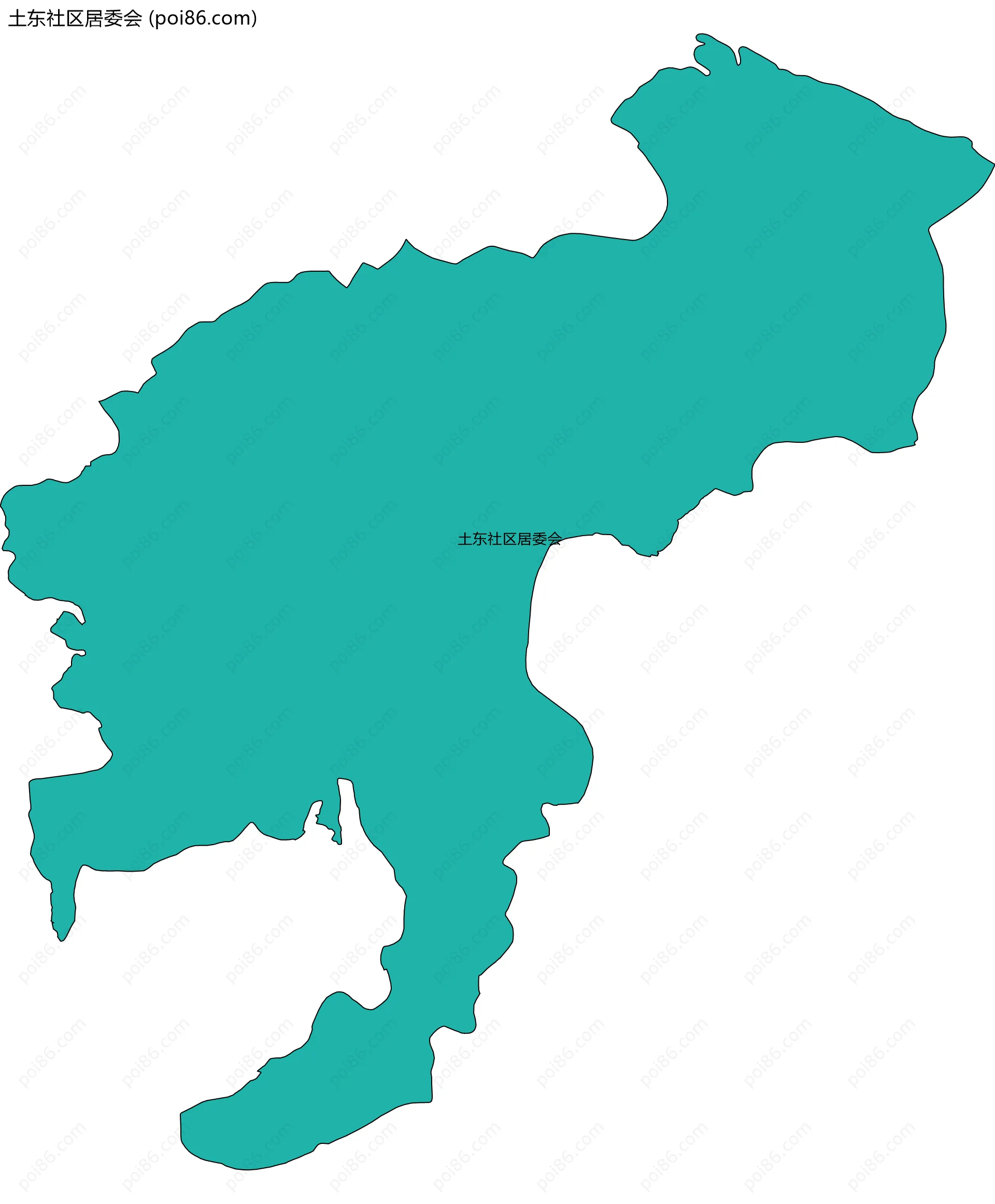 土东社区居委会边界地图