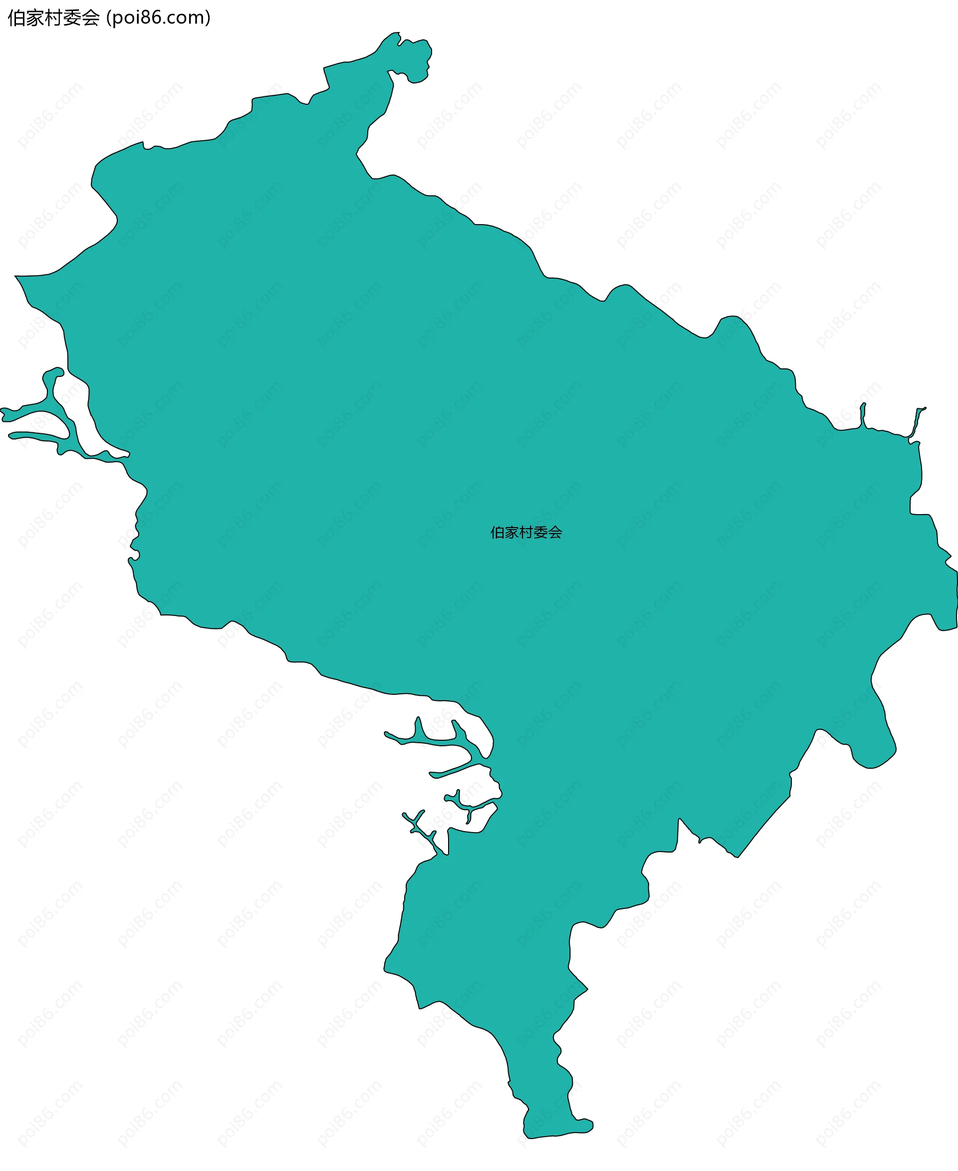 伯家村委会边界地图