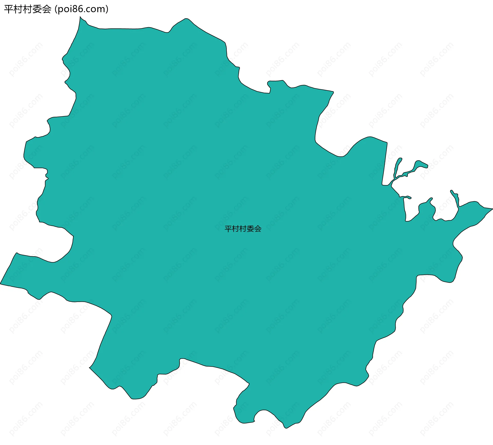 平村村委会边界地图