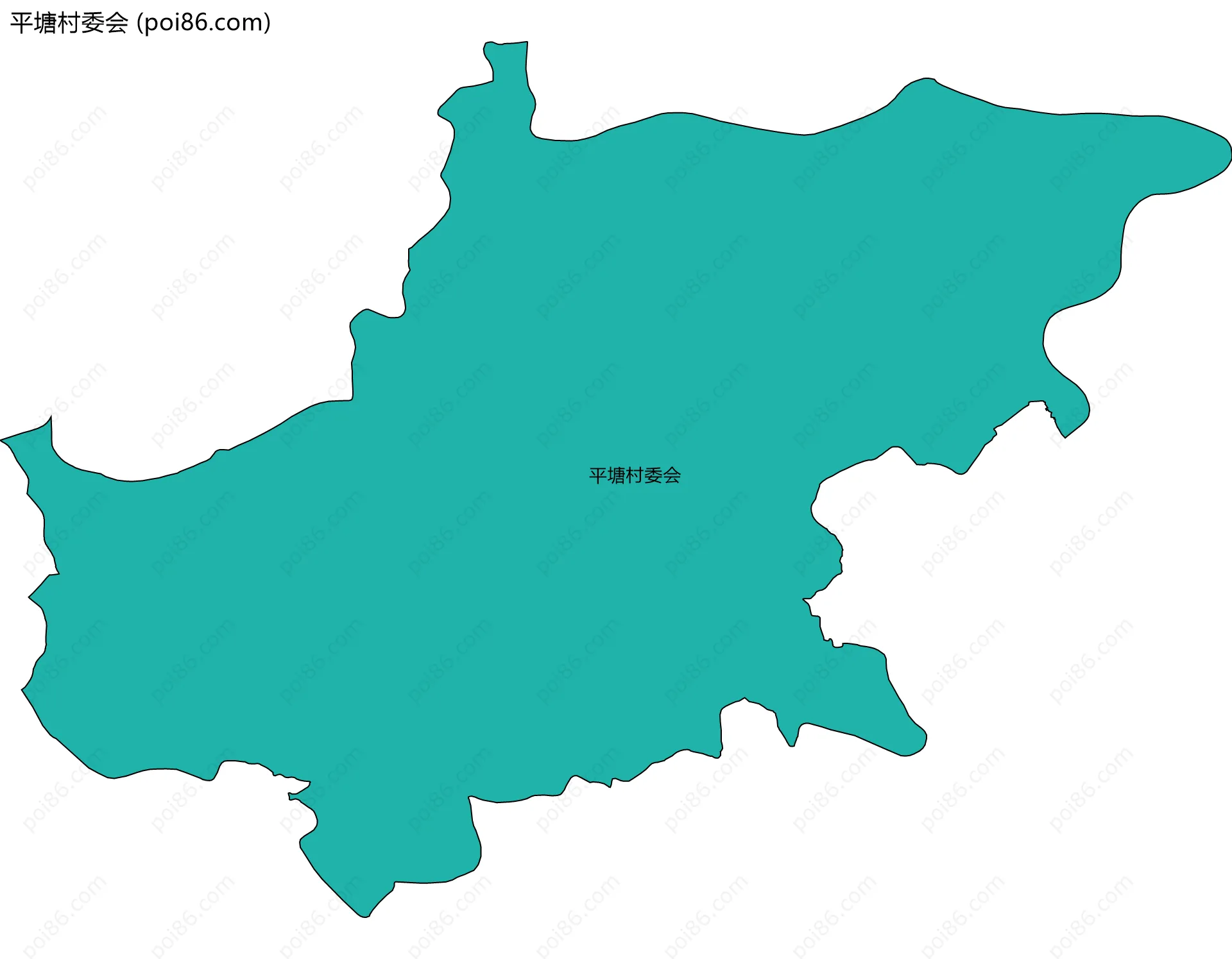 平塘村委会边界地图