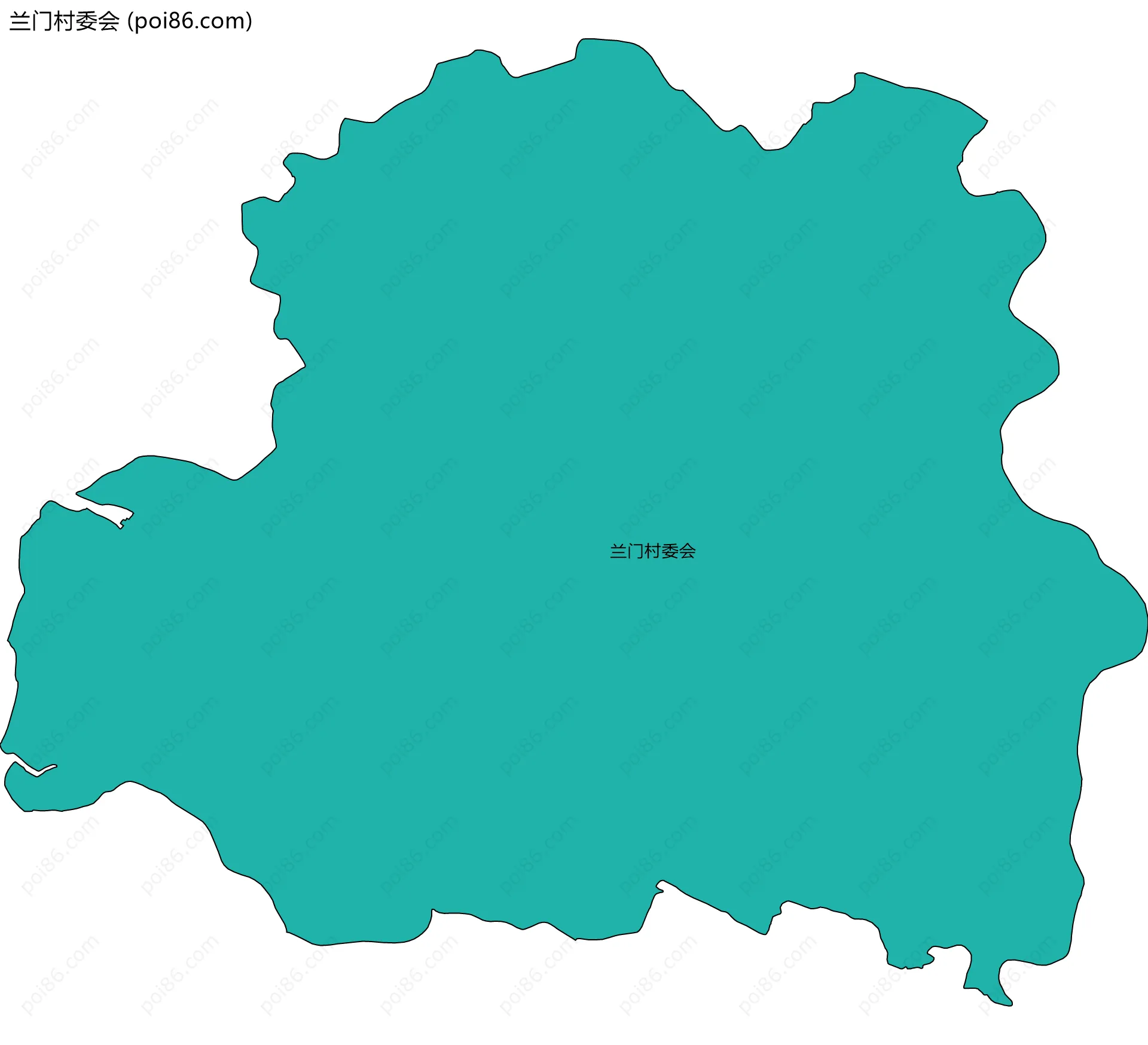 兰门村委会边界地图