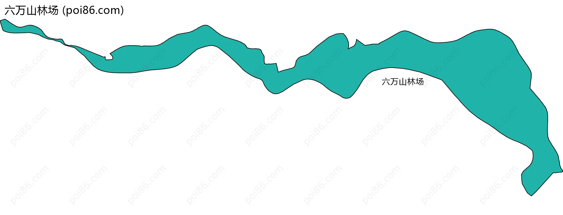 六万山林场边界地图