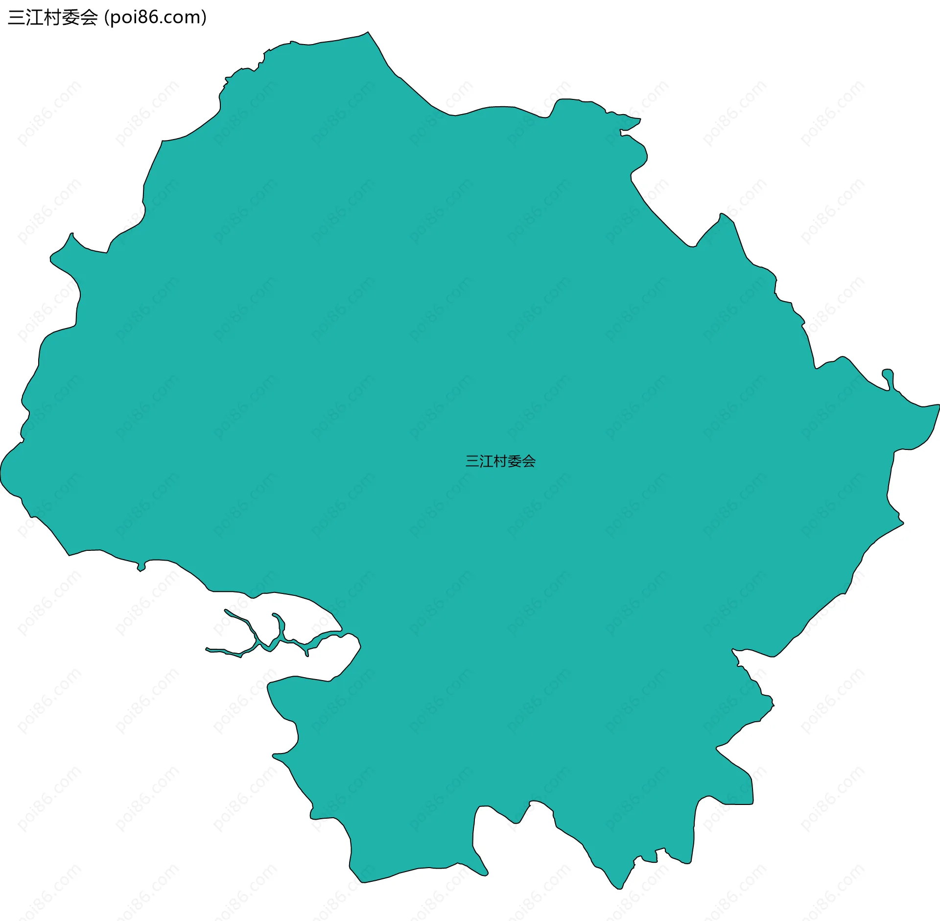 三江村委会边界地图