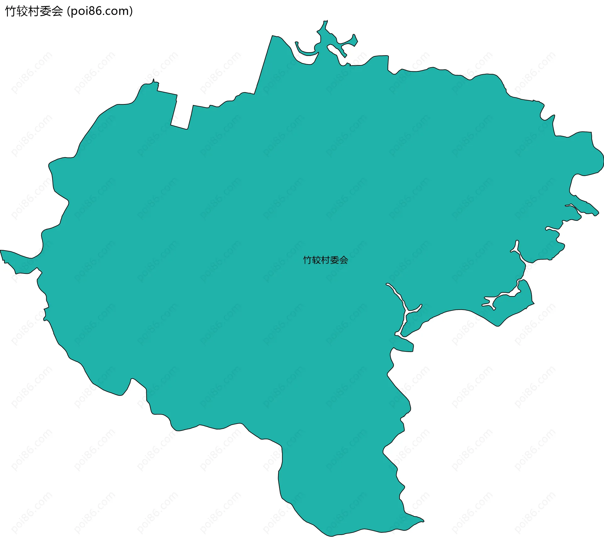 竹较村委会边界地图