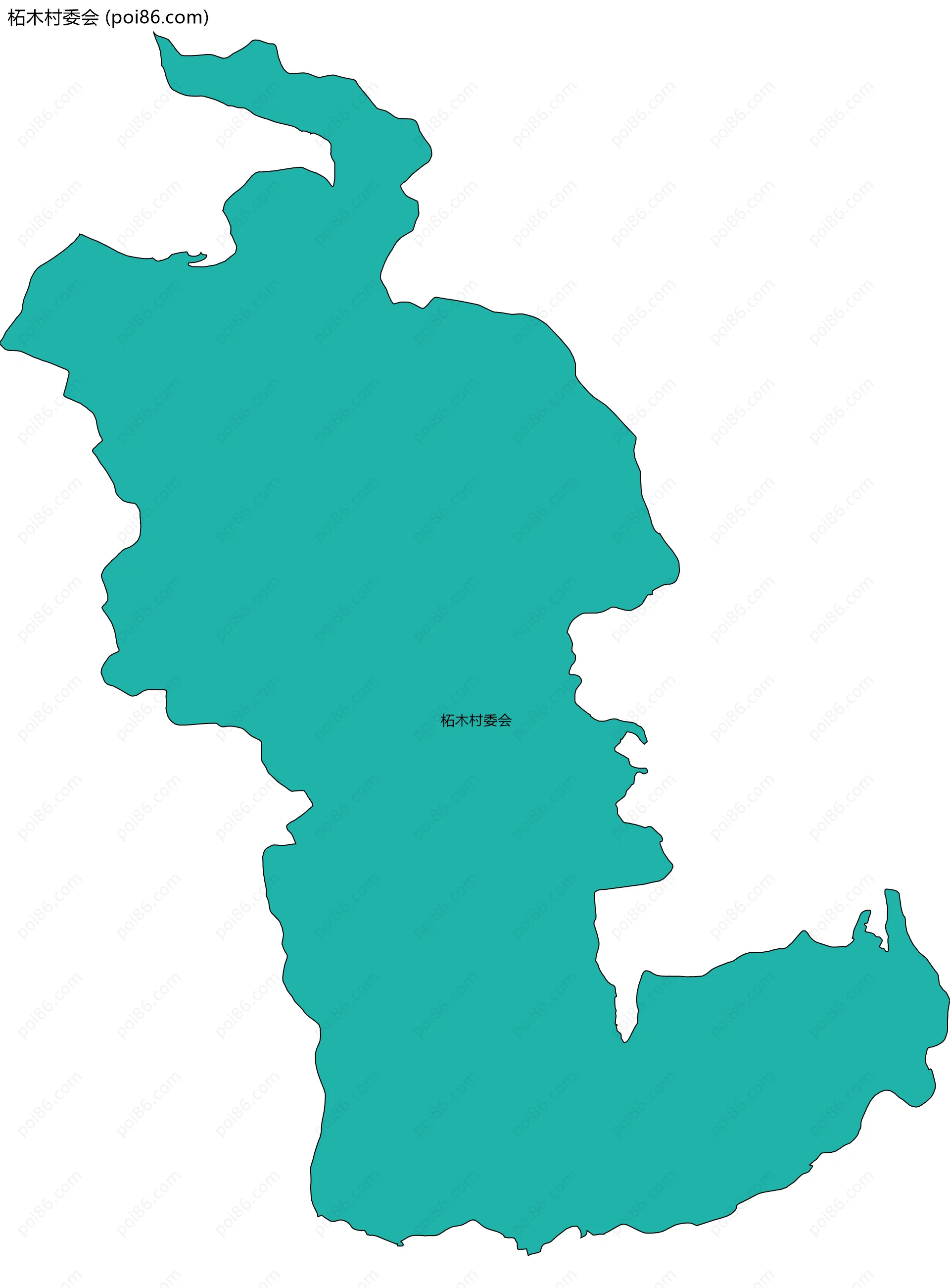 柘木村委会边界地图