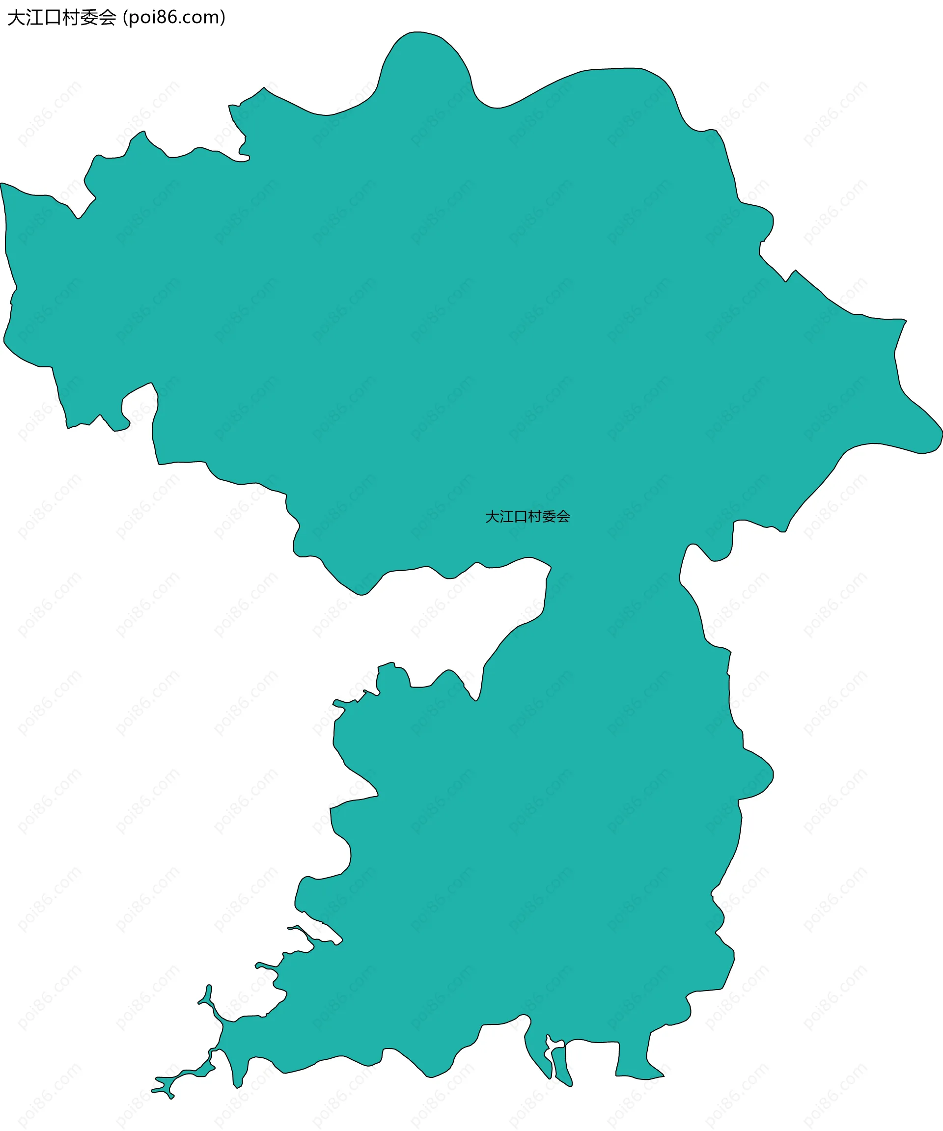 大江口村委会边界地图