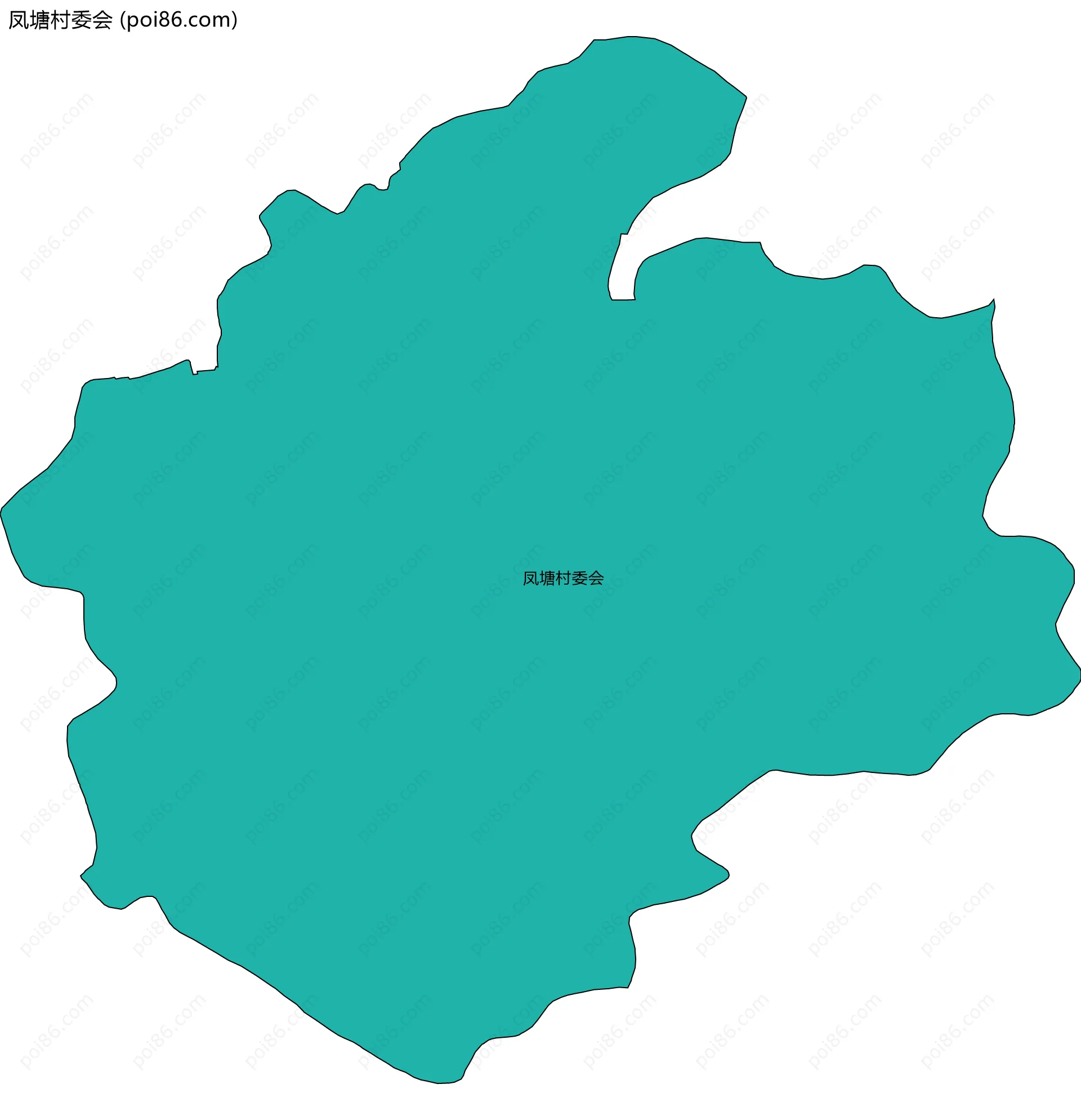 凤塘村委会边界地图