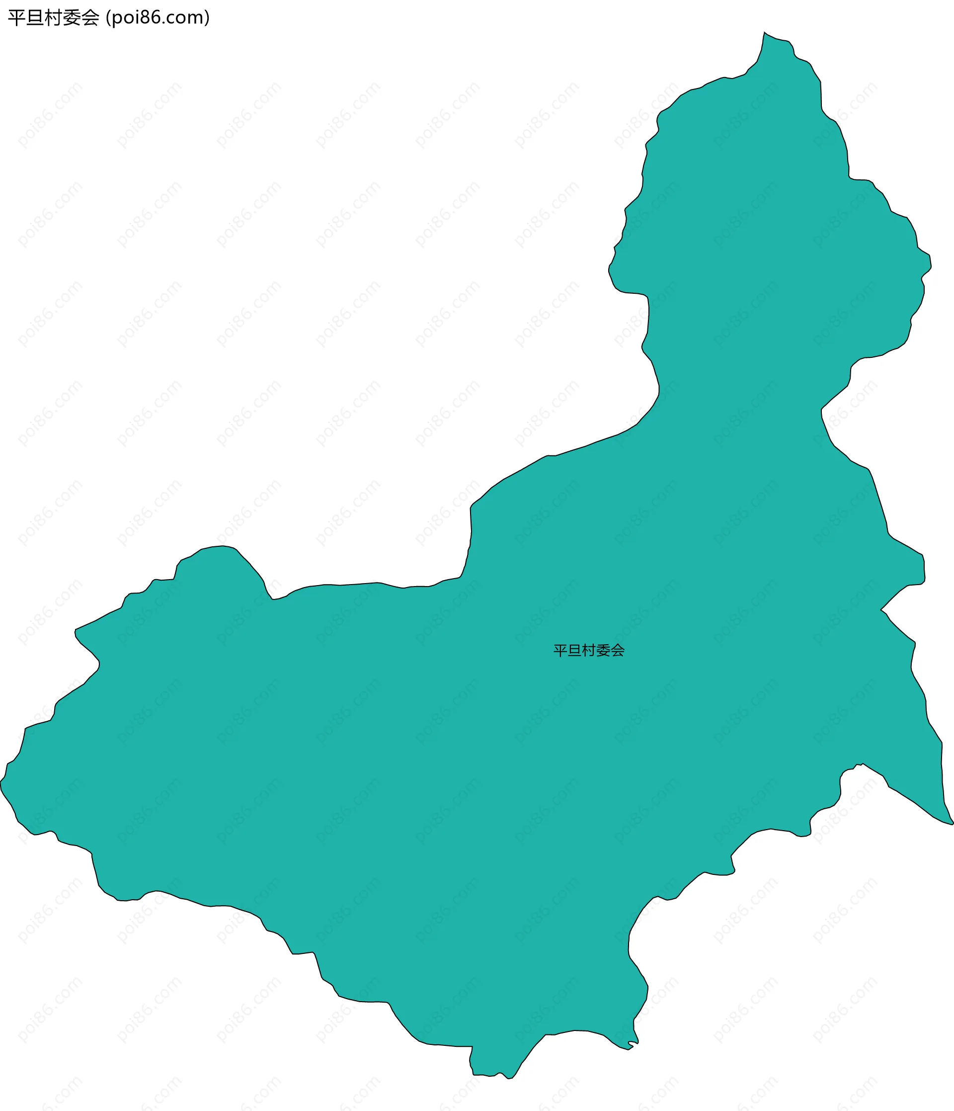 平旦村委会边界地图
