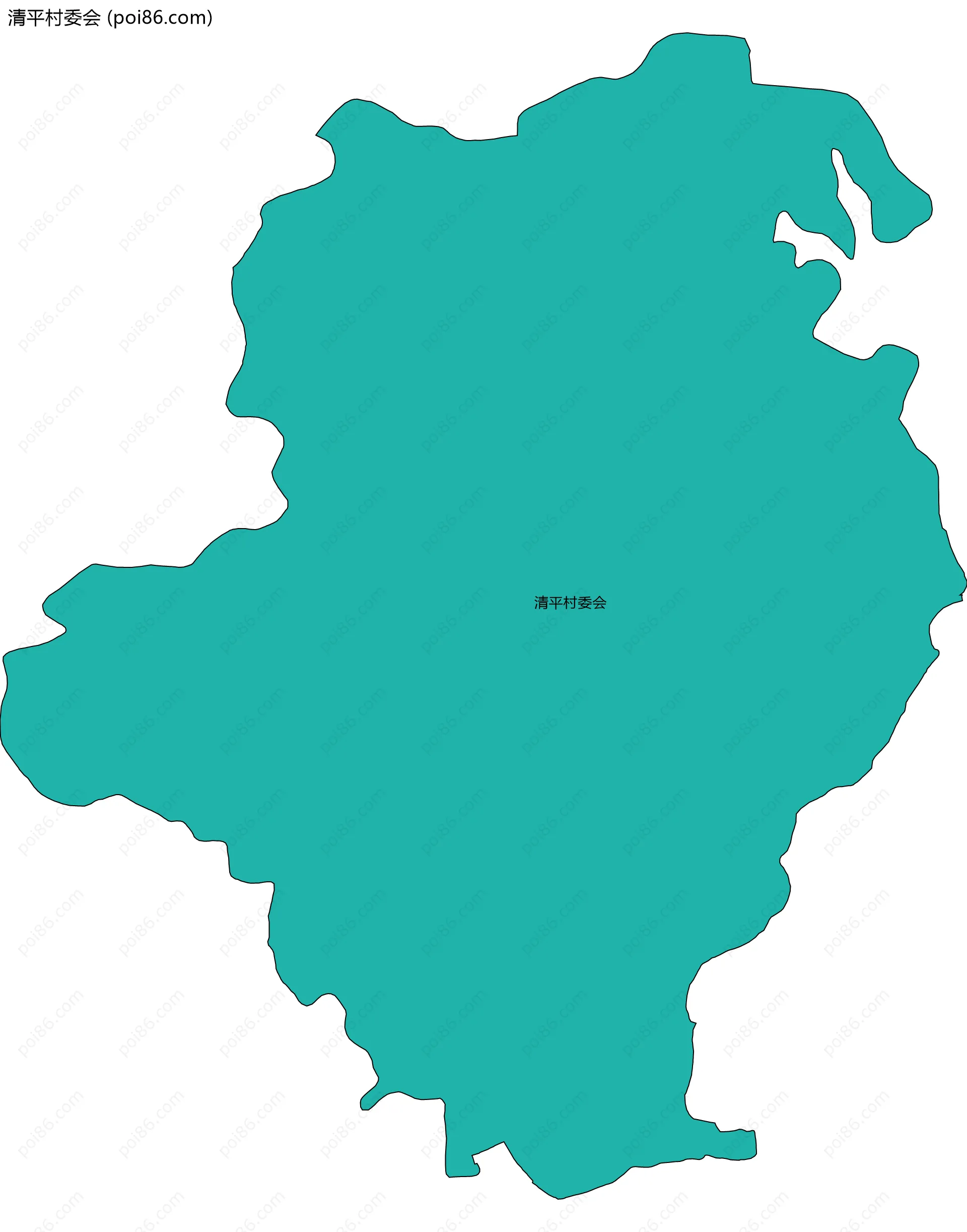 清平村委会边界地图