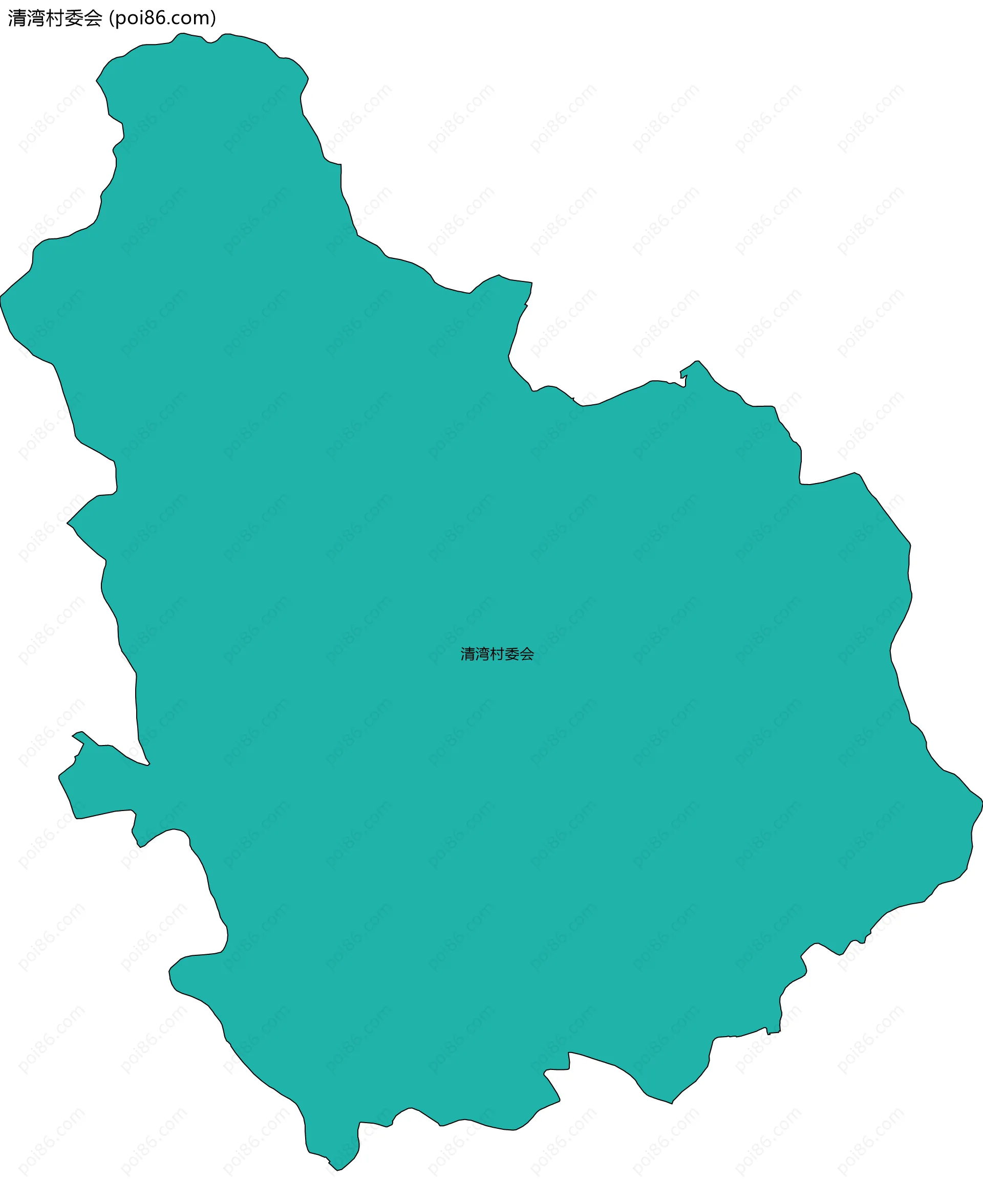 清湾村委会边界地图