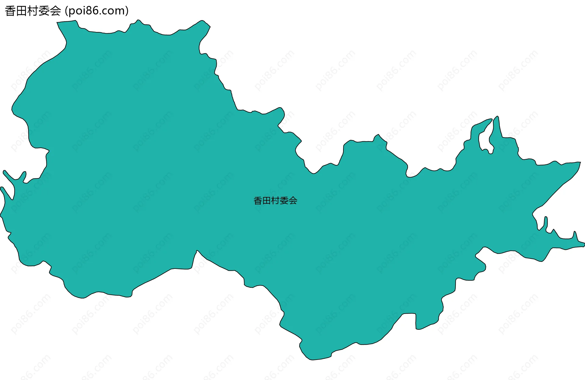 香田村委会边界地图