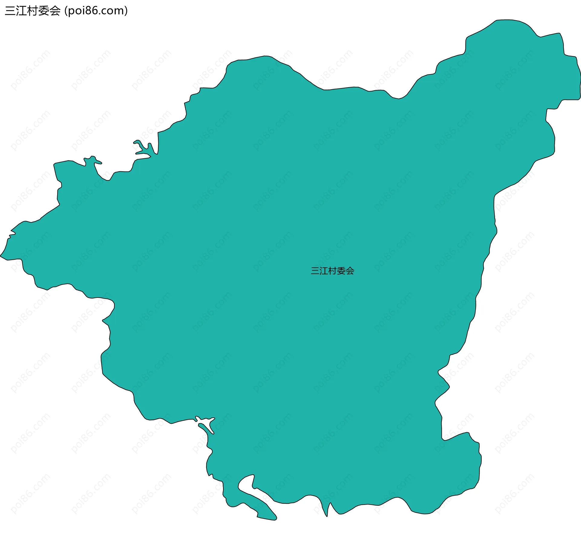 三江村委会边界地图