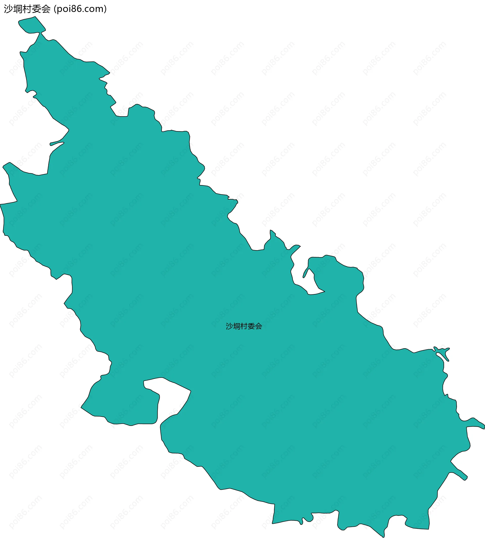 沙垌村委会边界地图