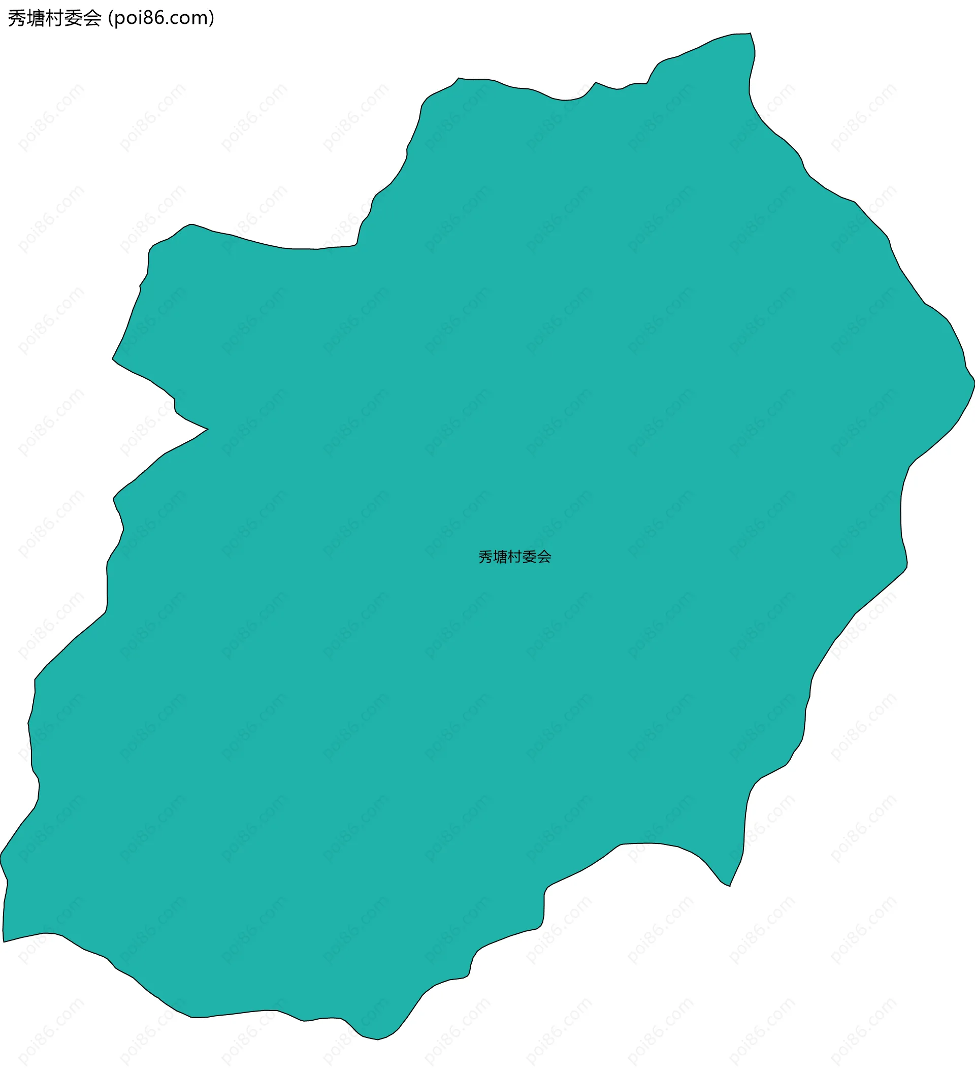 秀塘村委会边界地图