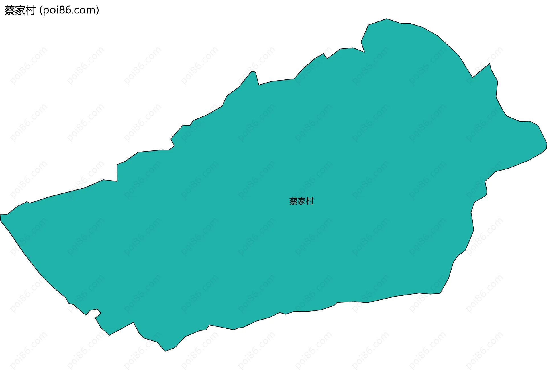 蔡家村边界地图