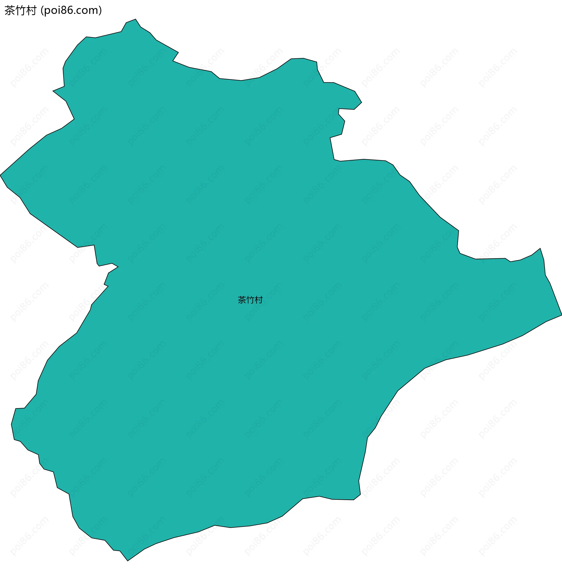 茶竹村边界地图